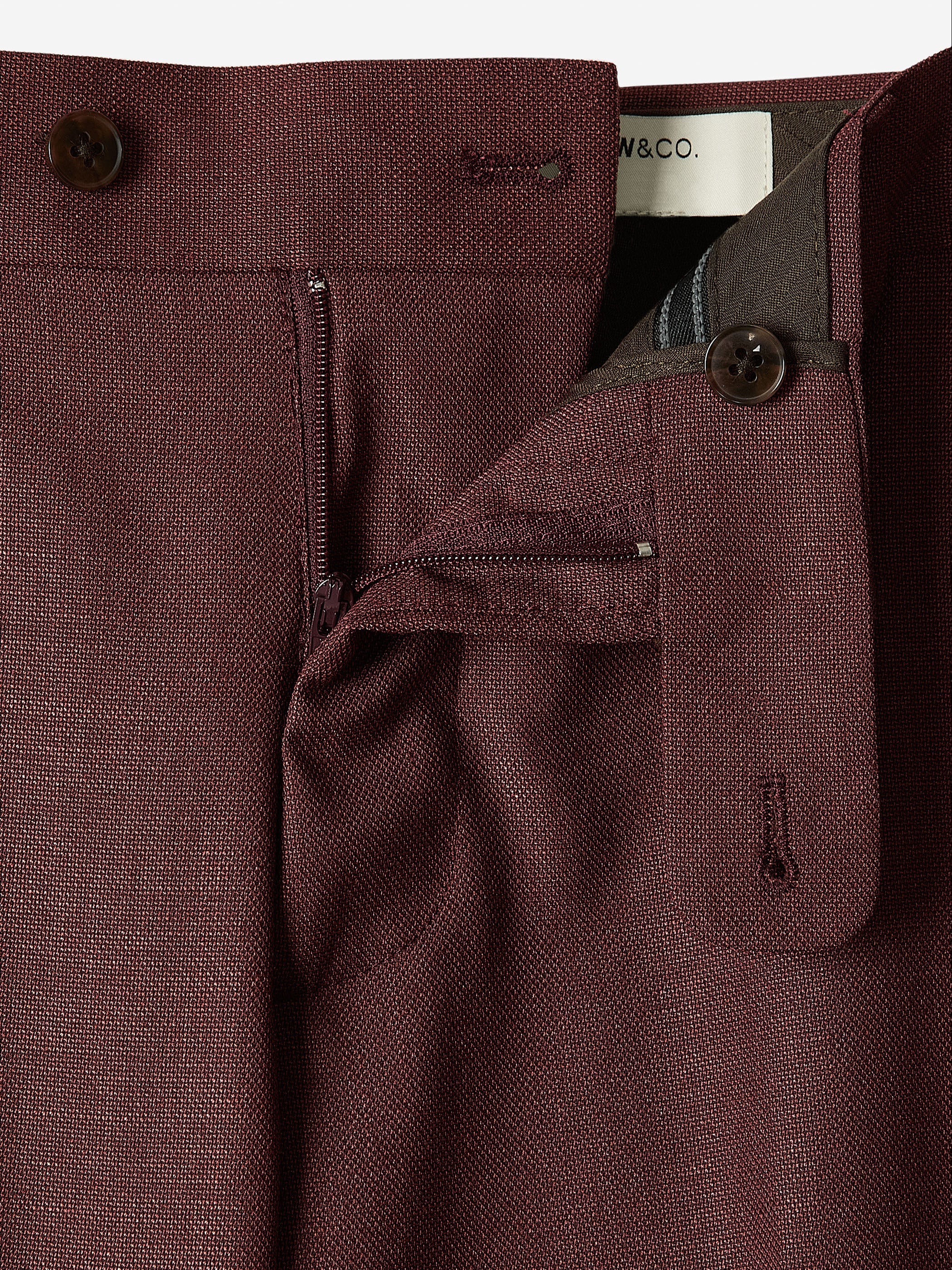 Slim-Fit Deep Berry Suit Pant rw&co Exclusive Sale Price