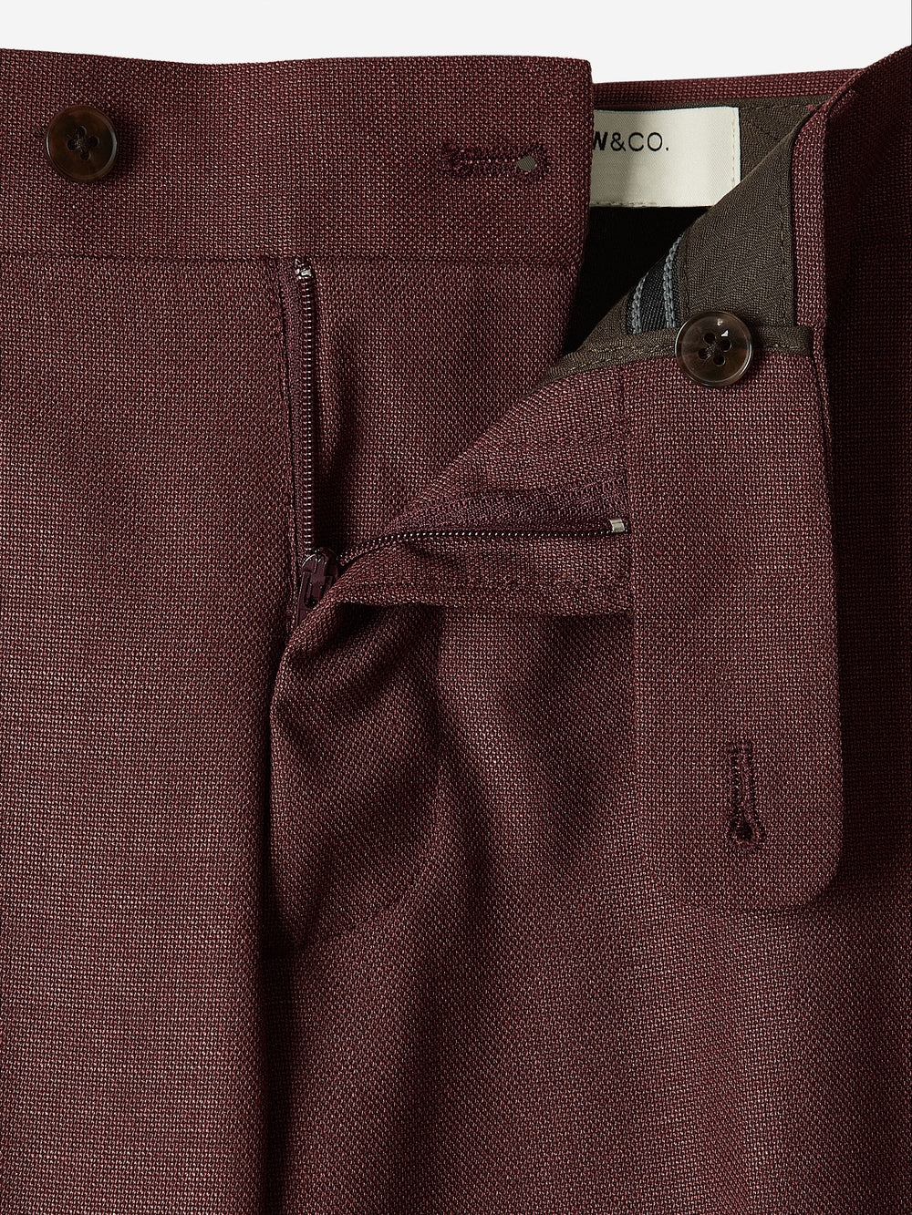 Slim-Fit Deep Berry Suit Pant rw&co Exclusive Sale Price