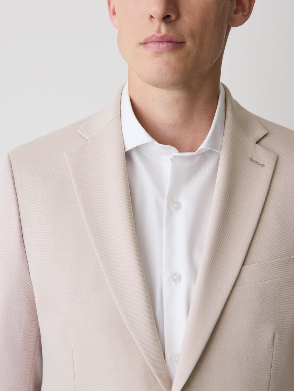 Slim-Fit Light Pink Suit Blazer rw&co Limited Time Discount