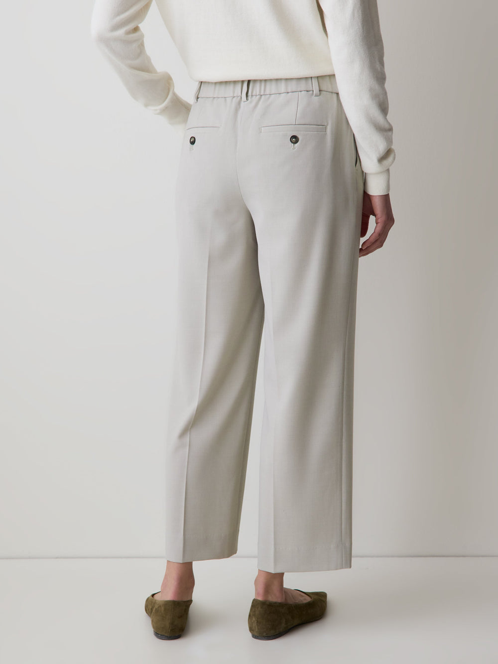 Mid-Rise Straight-Leg Cropped Pant rw&co On Sale