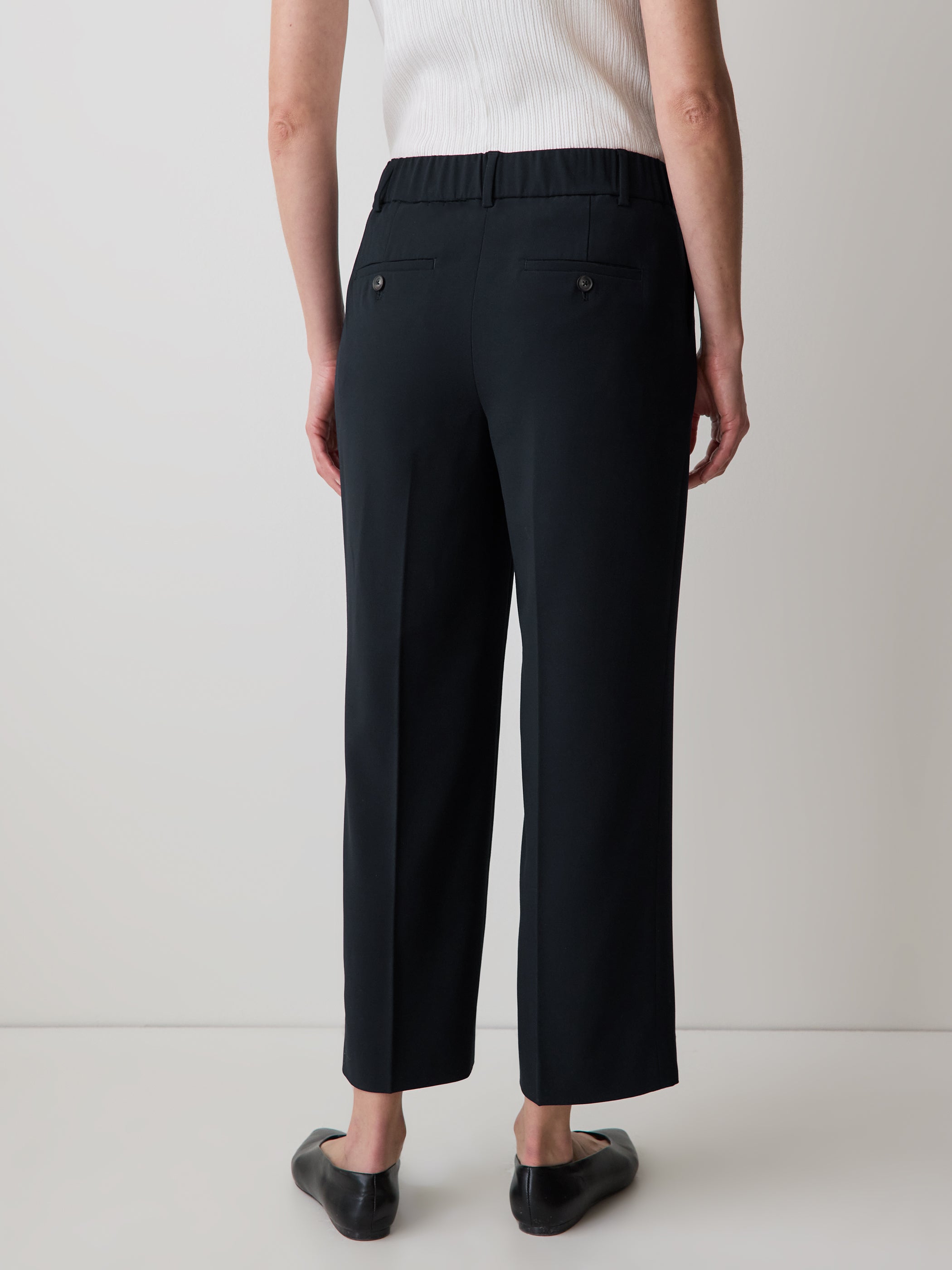 Mid-Rise Straight-Leg Cropped Pant rw&co On Sale