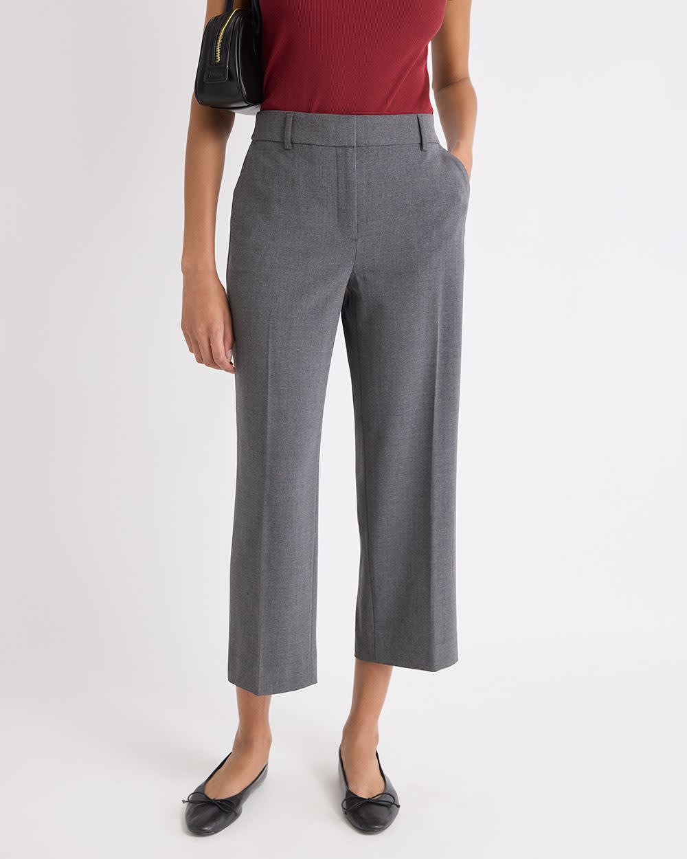 Mid-Rise Straight-Leg Cropped Pant rw&co On Sale