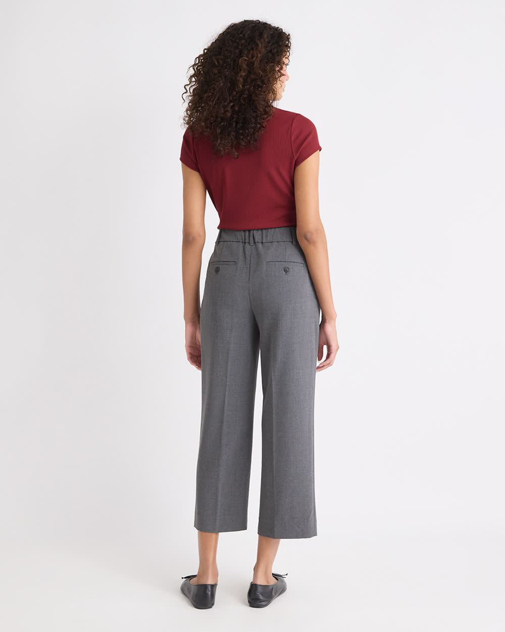 Mid-Rise Straight-Leg Cropped Pant rw&co On Sale