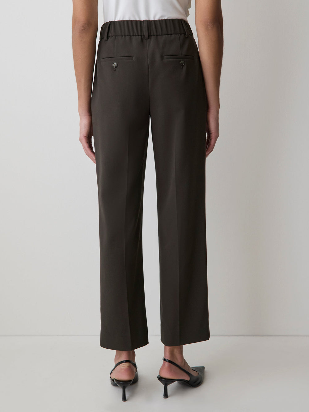 Mid-Rise Straight-Leg Cropped Pant rw&co On Sale