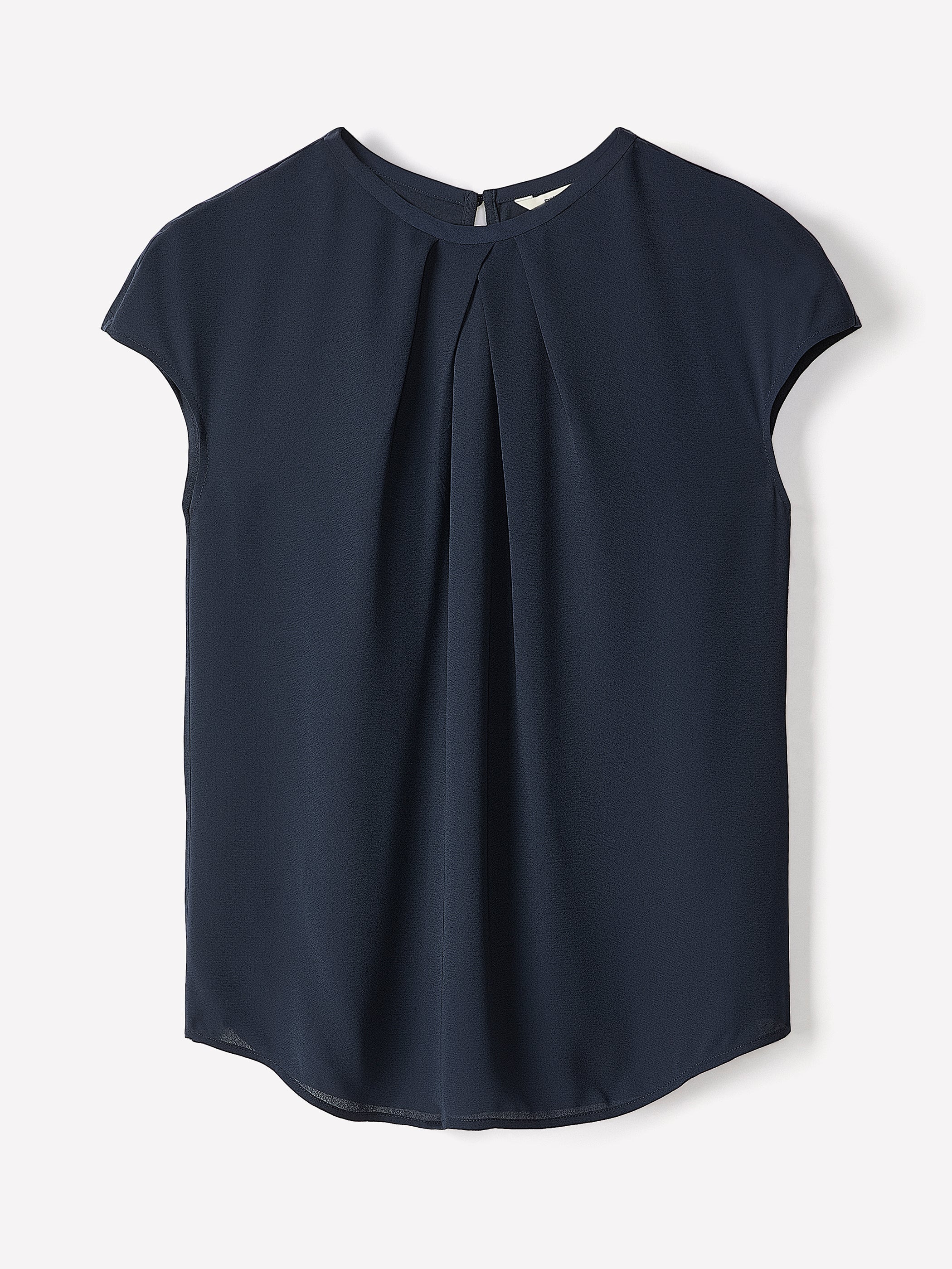 Mix-Media Cap-Sleeve Crew-Neck Blouse rw&co Special Promo Price