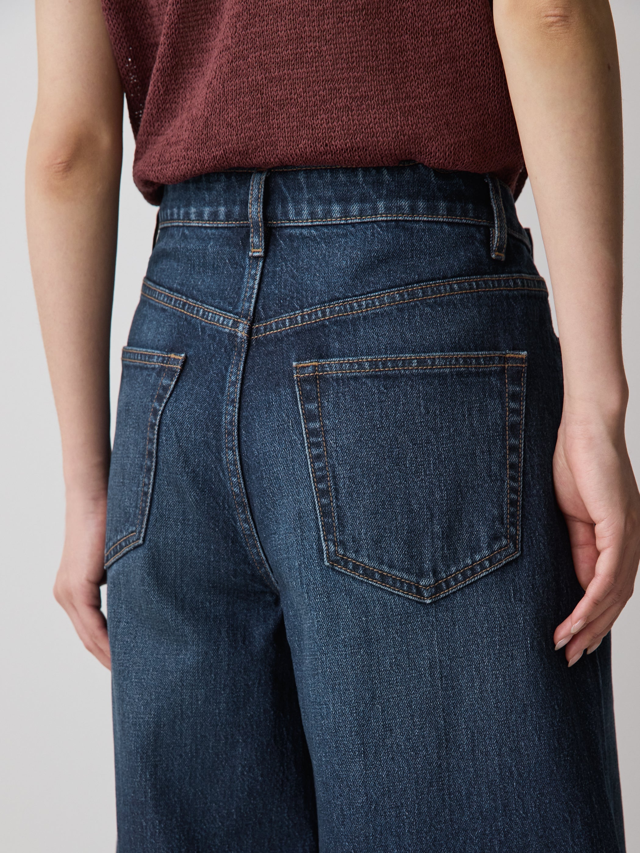 High-Rise Wide-Leg Cropped Jeans rw&co Limited Time Discount