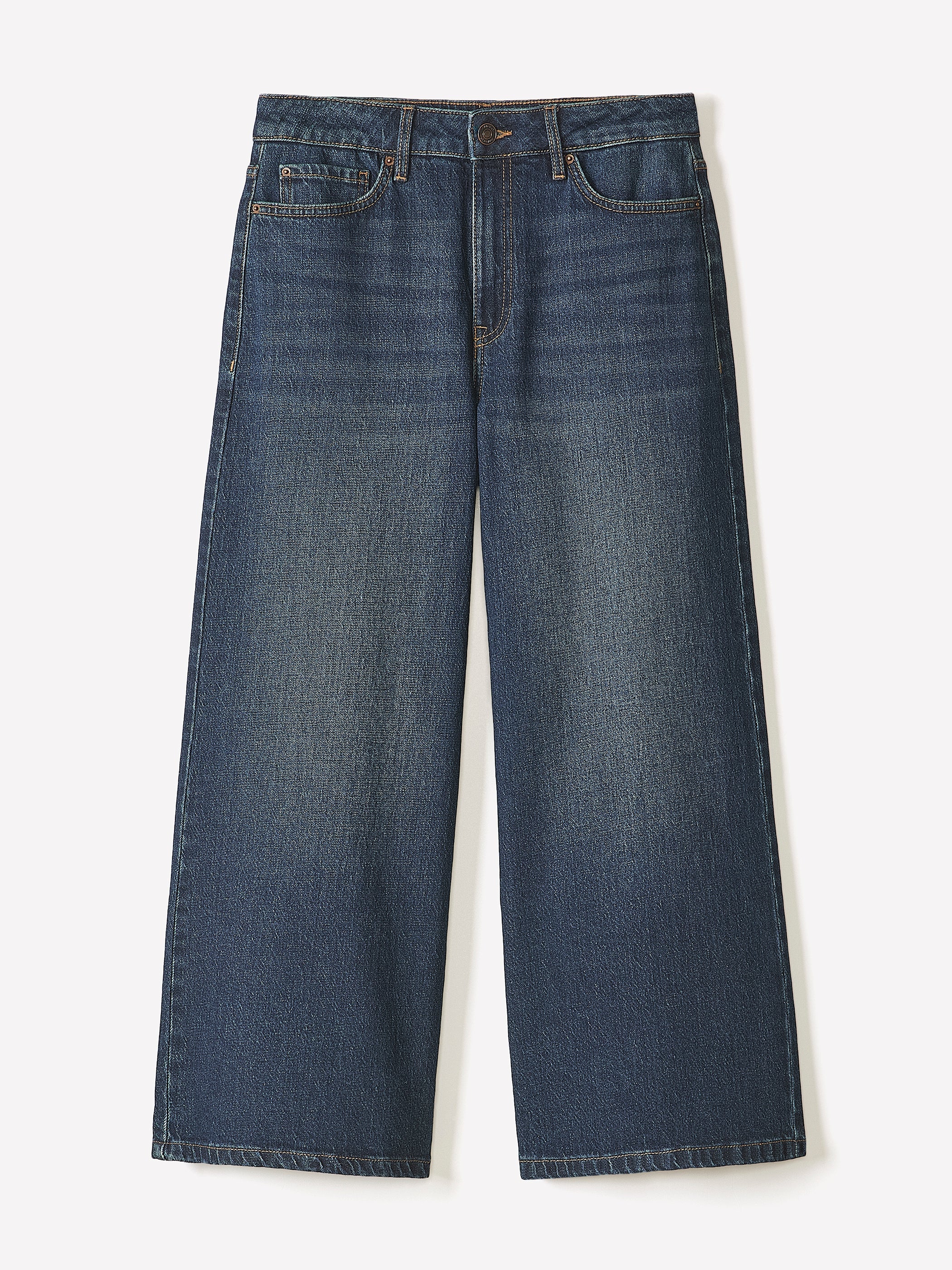 High-Rise Wide-Leg Cropped Jeans rw&co Limited Time Discount