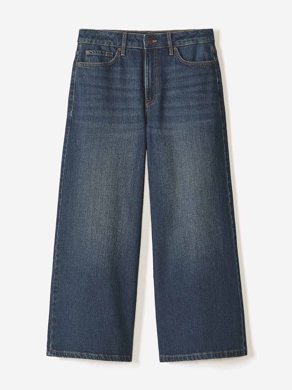 High-Rise Wide-Leg Cropped Jeans rw&co Limited Time Discount