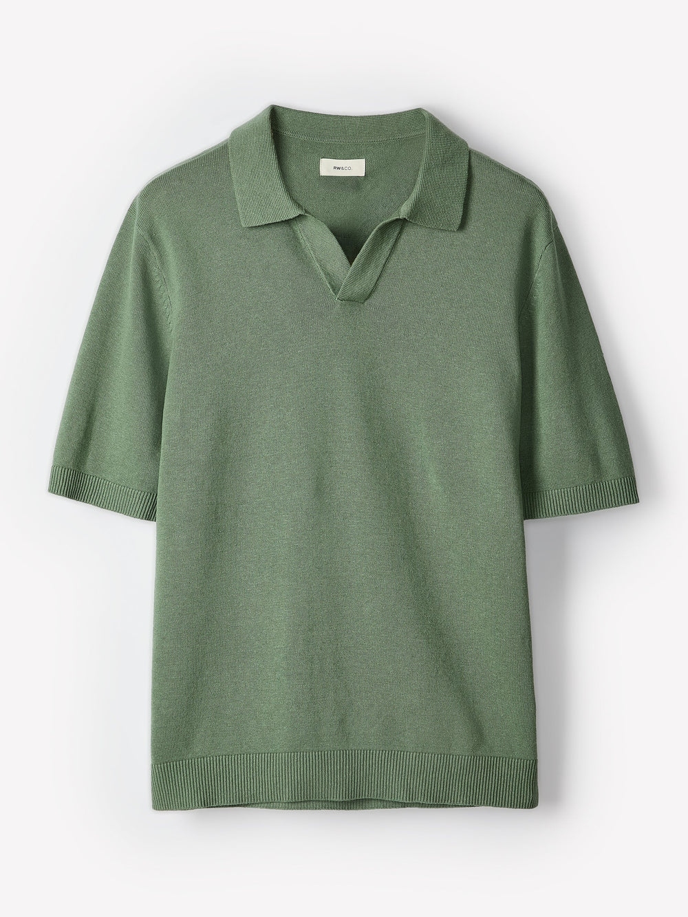 Linen-Blend Short-Sleeve Polo rw&co Limited Time Discount