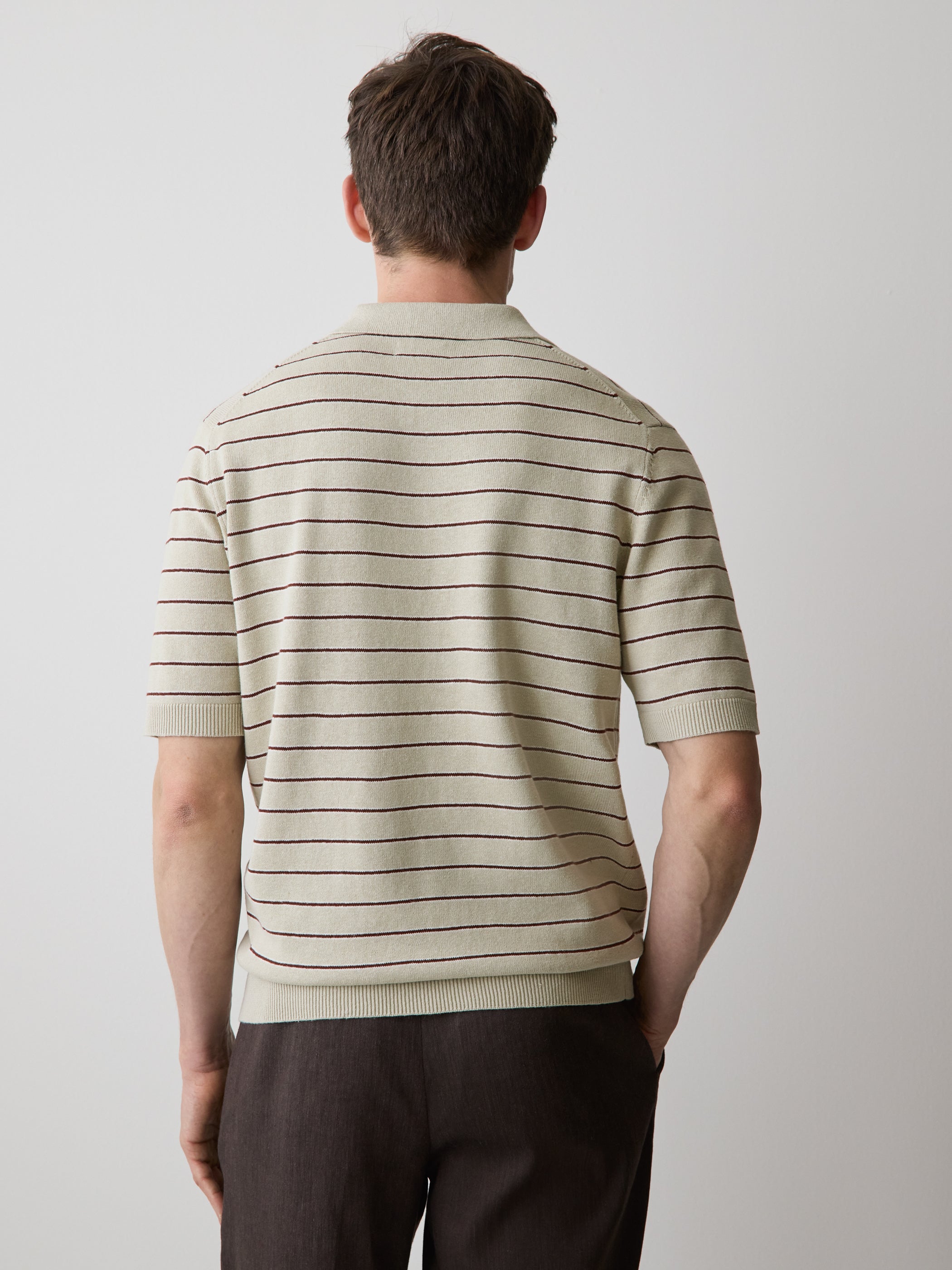 Linen-Blend Short-Sleeve Polo rw&co Limited Time Discount