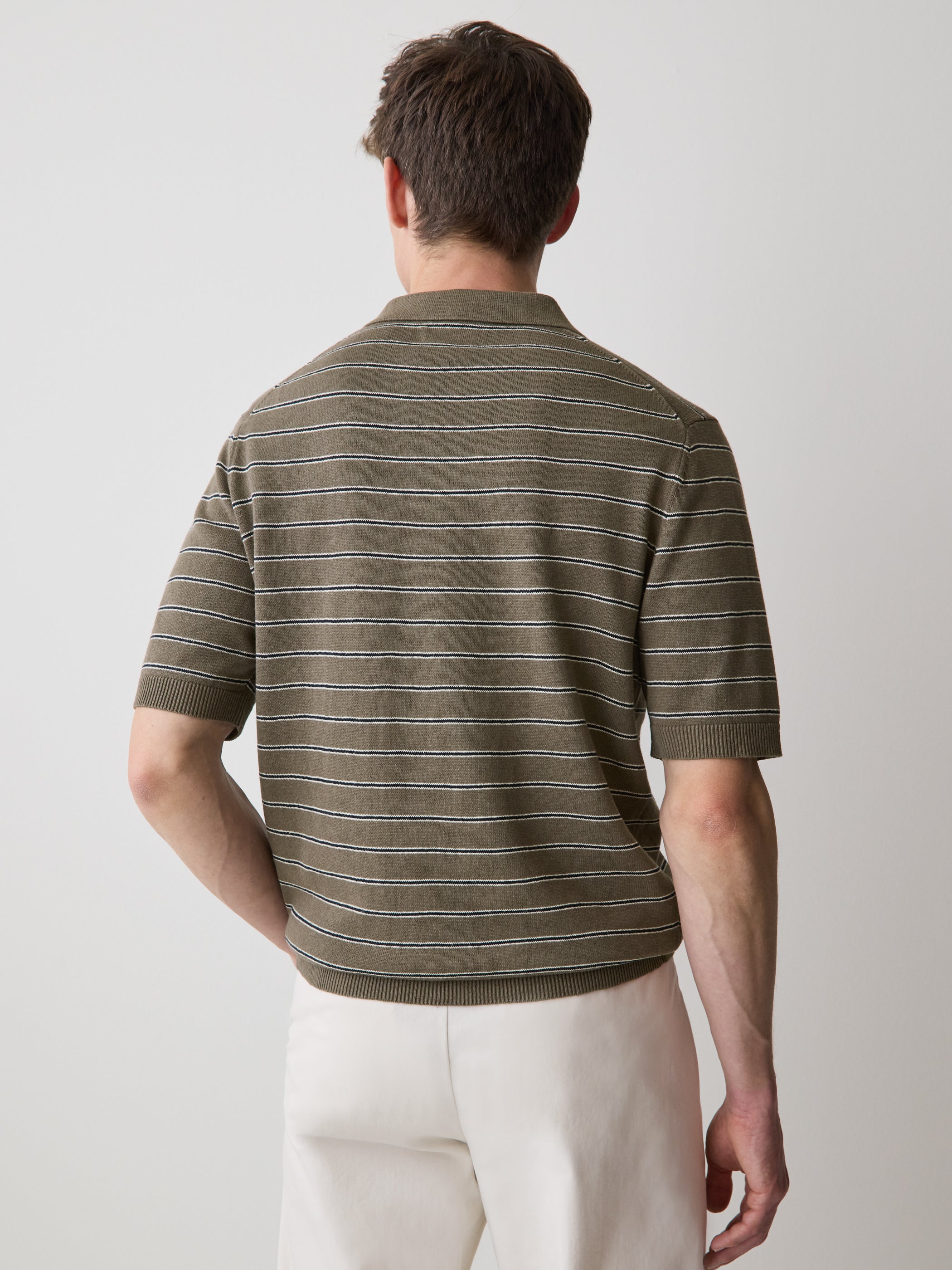 Linen-Blend Short-Sleeve Polo rw&co Limited Time Discount
