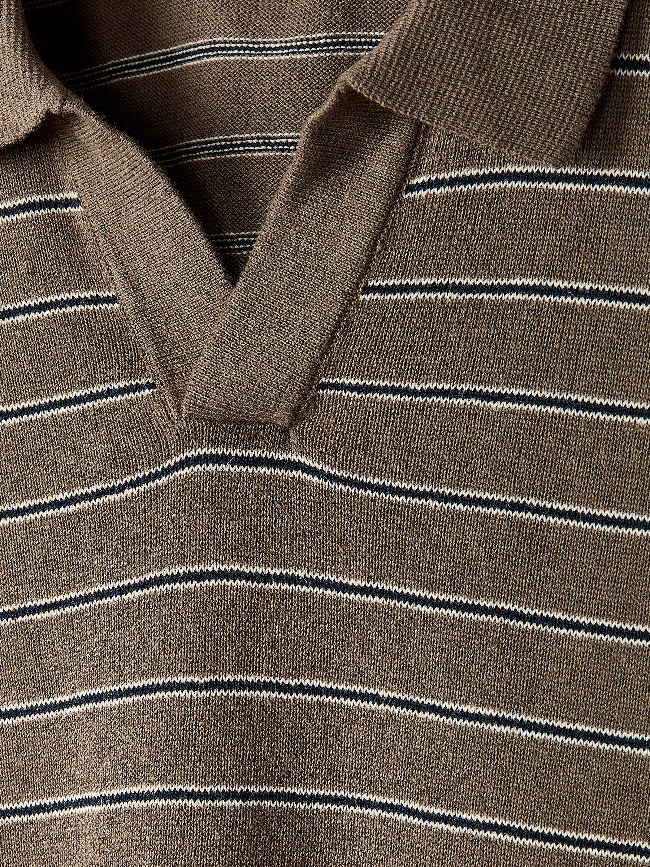 Linen-Blend Short-Sleeve Polo rw&co Limited Time Discount