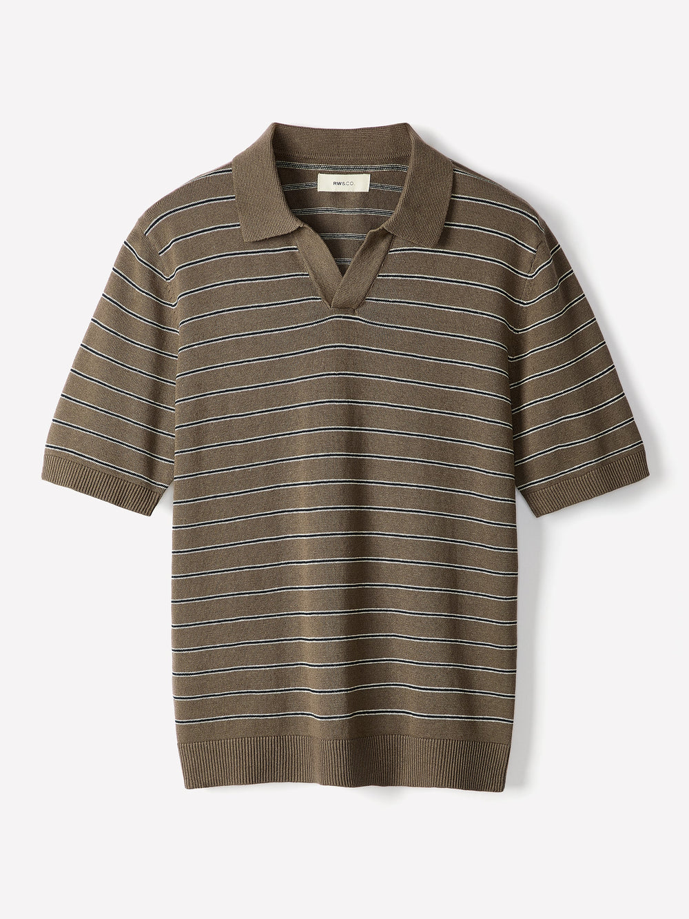 Linen-Blend Short-Sleeve Polo rw&co Limited Time Discount