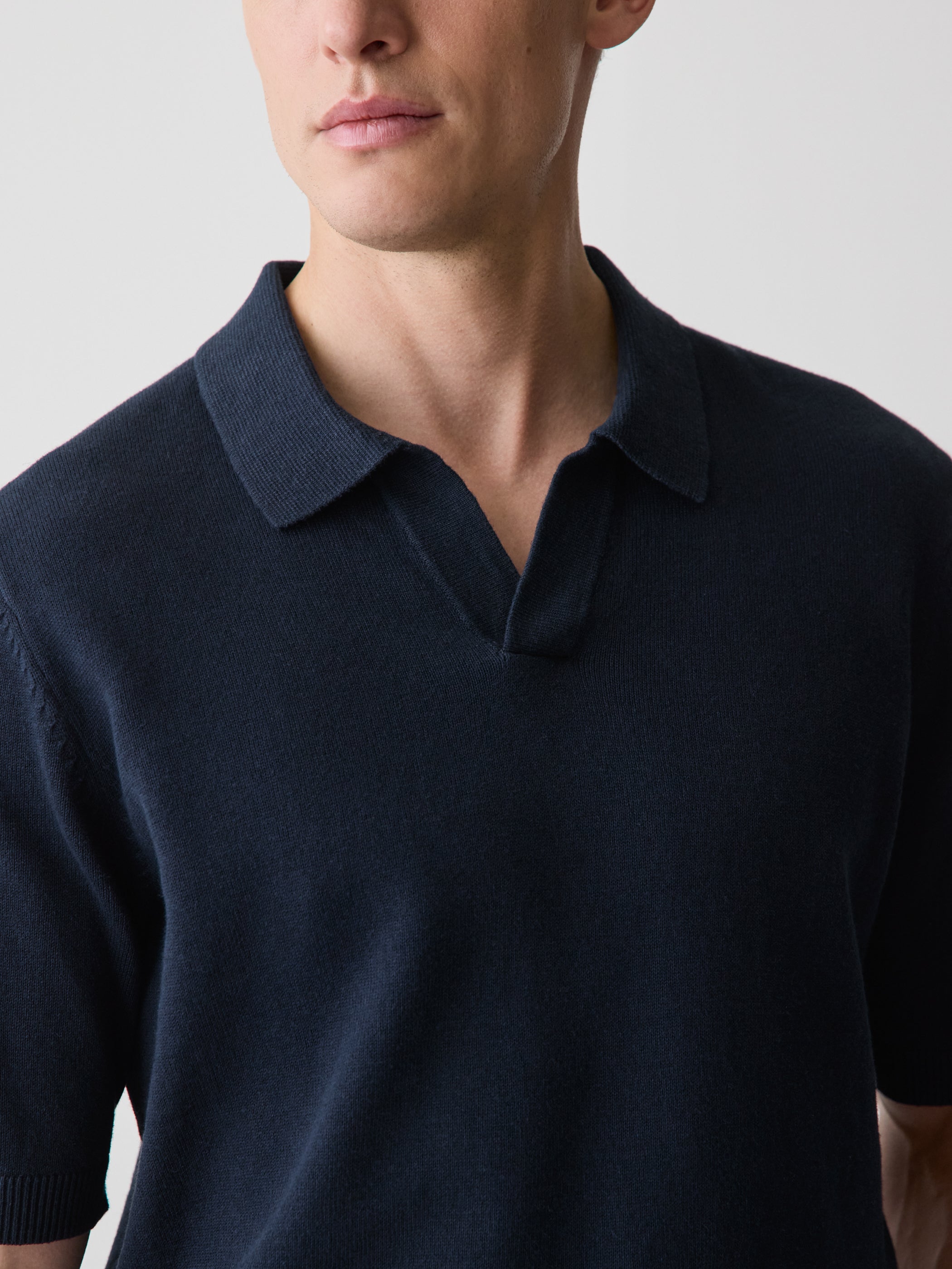 Linen-Blend Short-Sleeve Polo rw&co Limited Time Discount