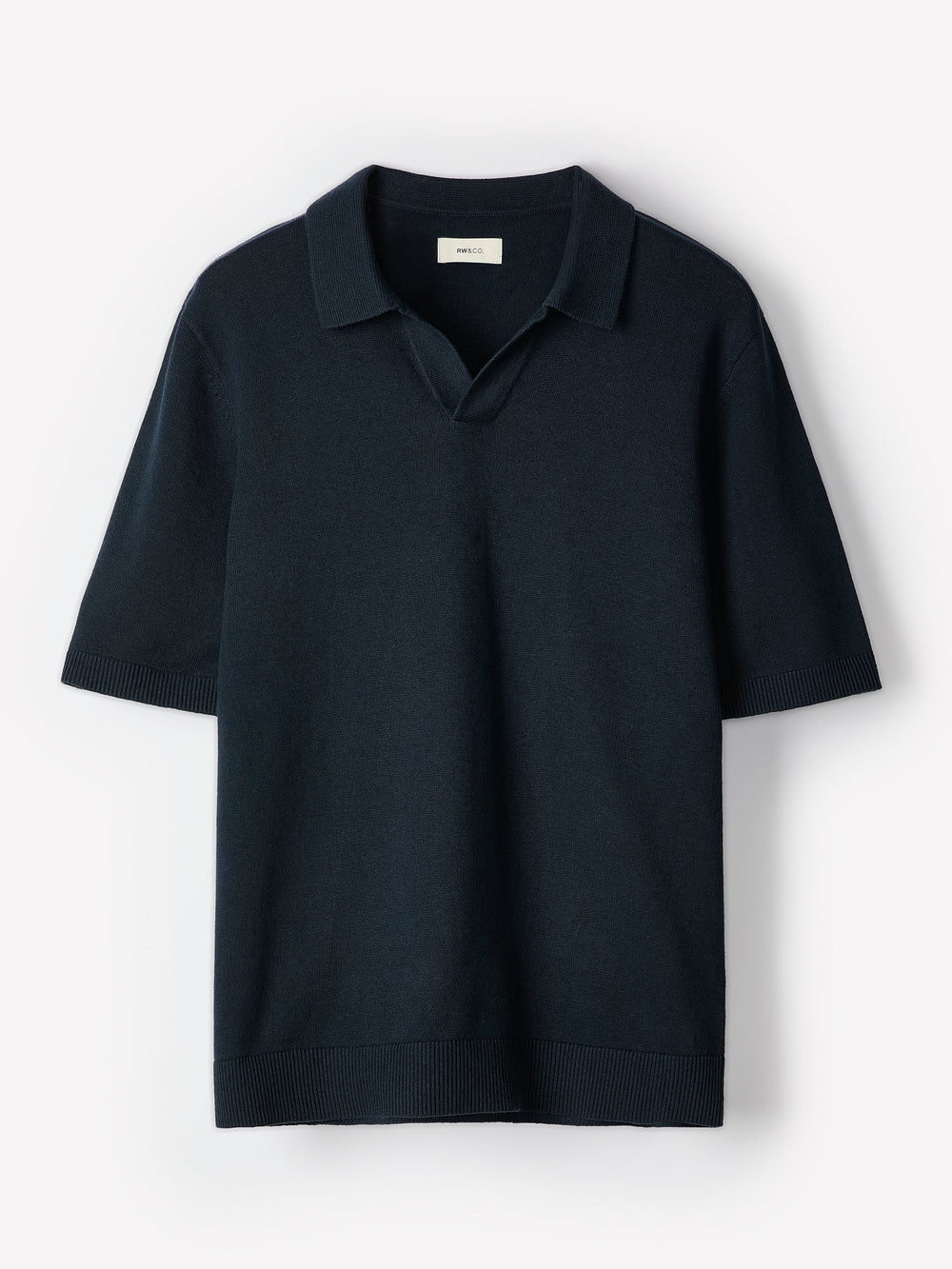 Linen-Blend Short-Sleeve Polo rw&co Limited Time Discount