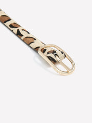 Leather Belt with Leopard Print rw&co Exclusive Sale Price