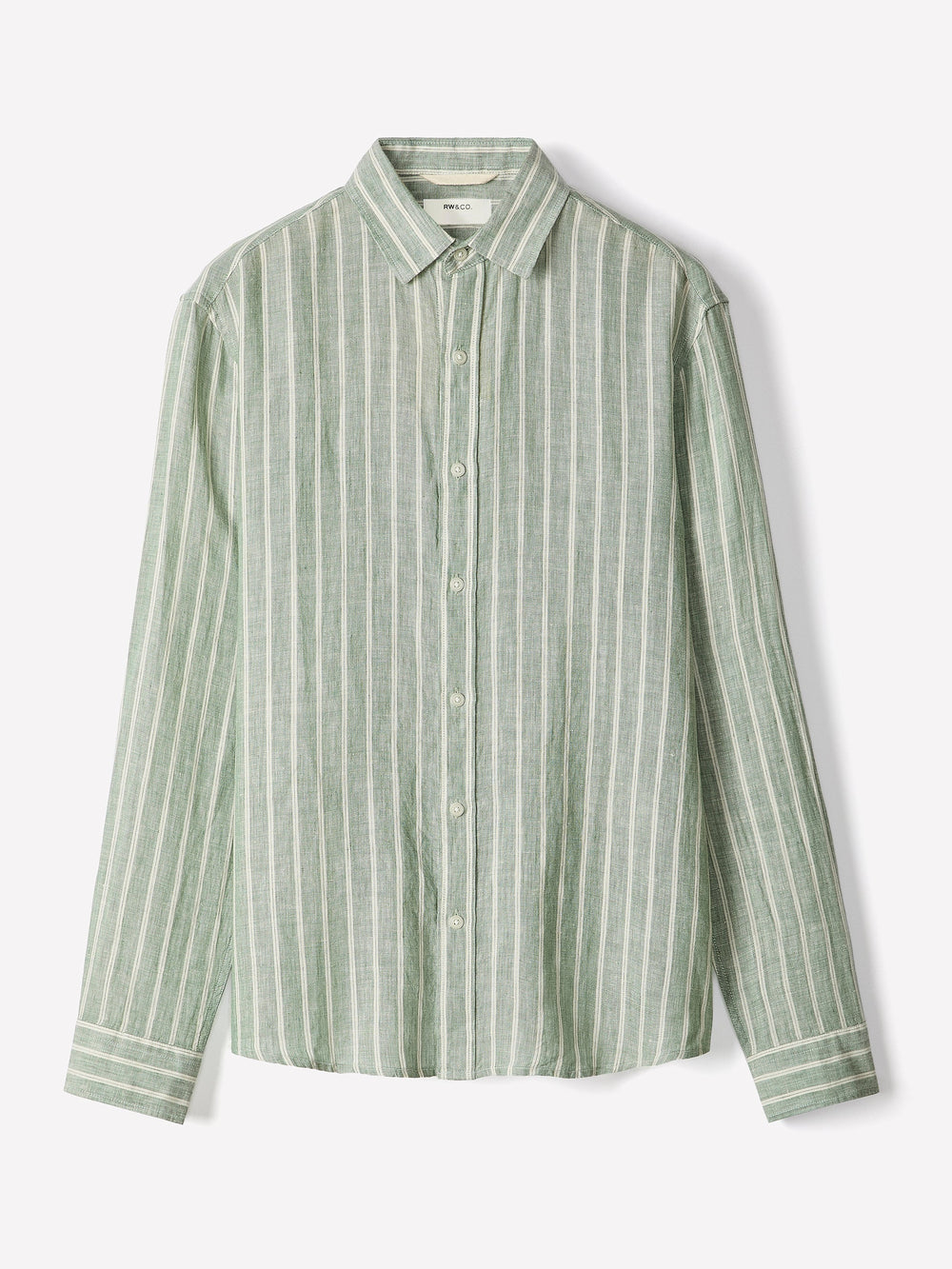 Striped Long-Sleeve Linen Shirt rw&co Special Offer
