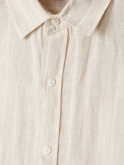 Striped Long-Sleeve Linen Shirt rw&co Special Offer