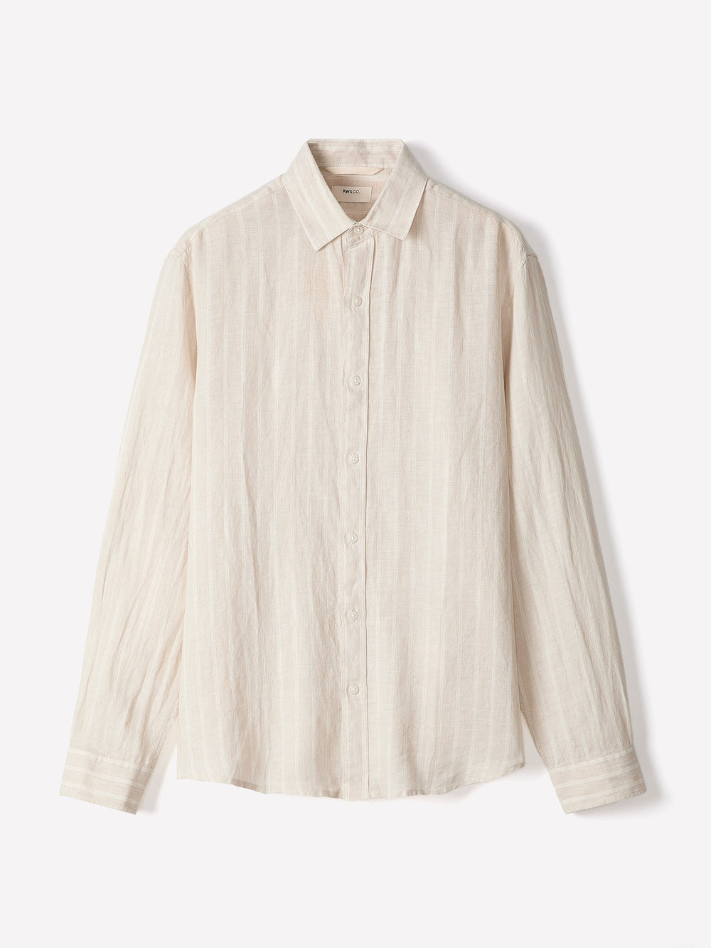 Striped Long-Sleeve Linen Shirt rw&co Special Offer