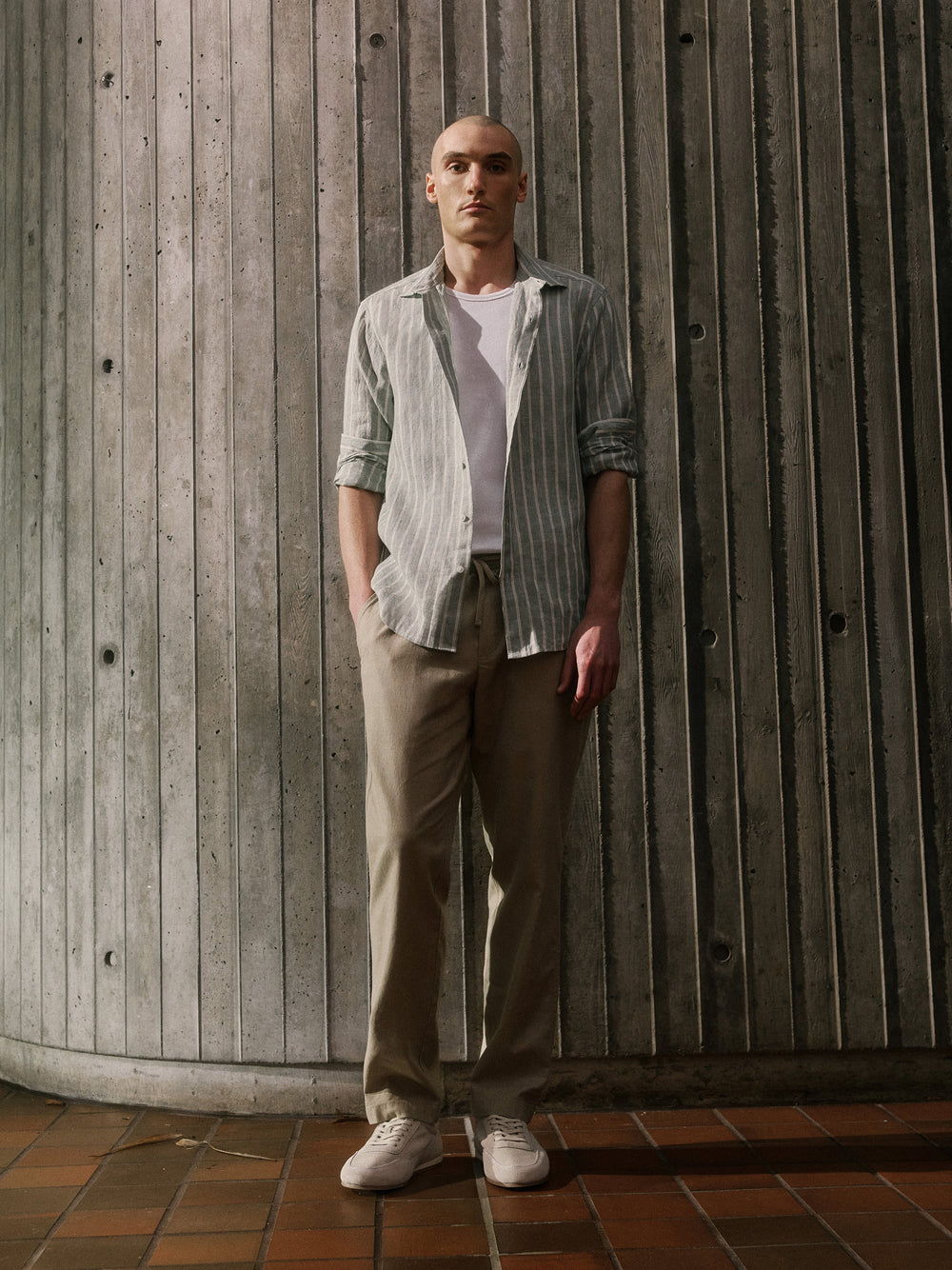Striped Long-Sleeve Linen Shirt rw&co Special Offer