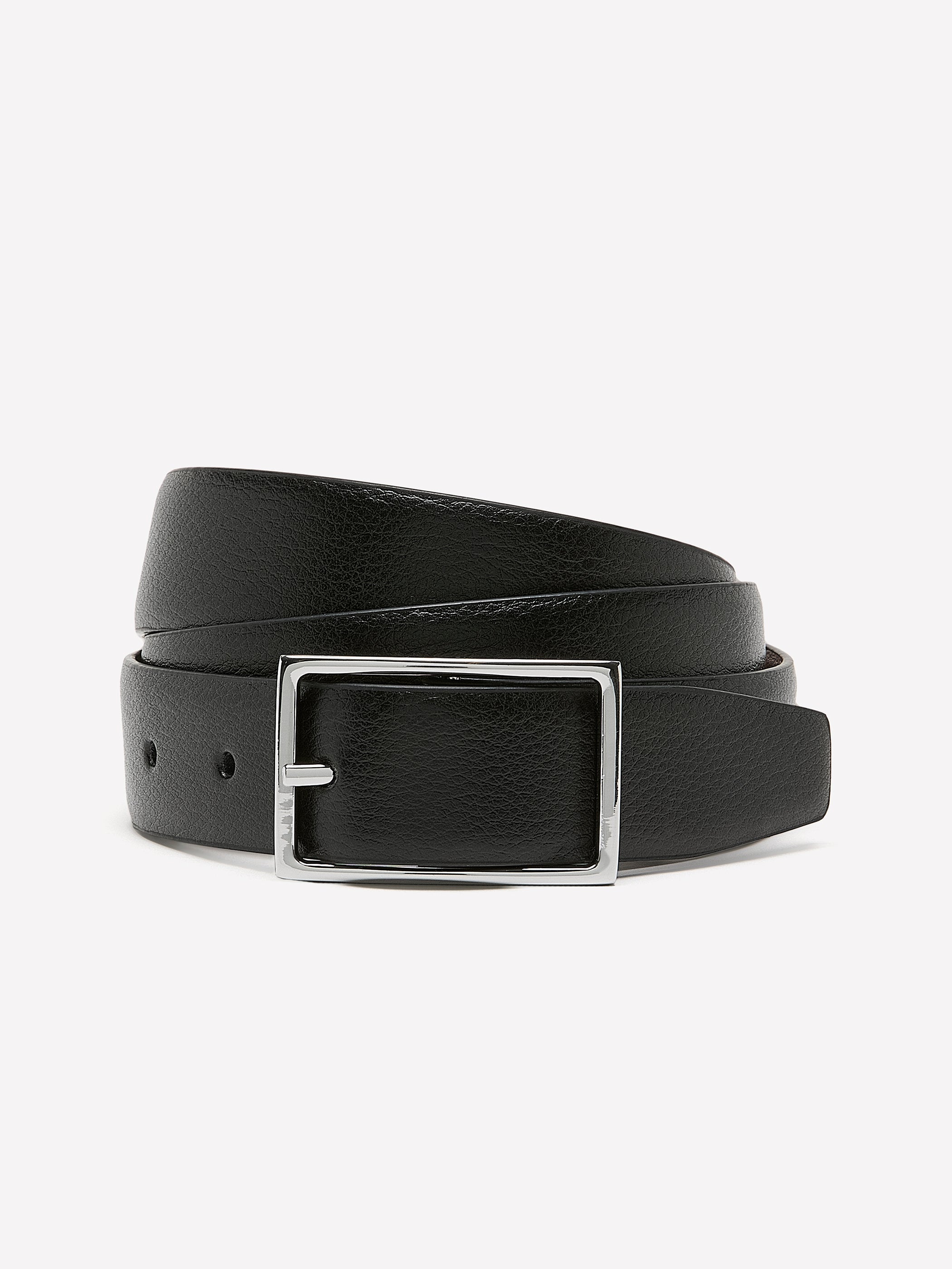 Black and Brown Reversible Leather Belt rw&co Limited Time Discount