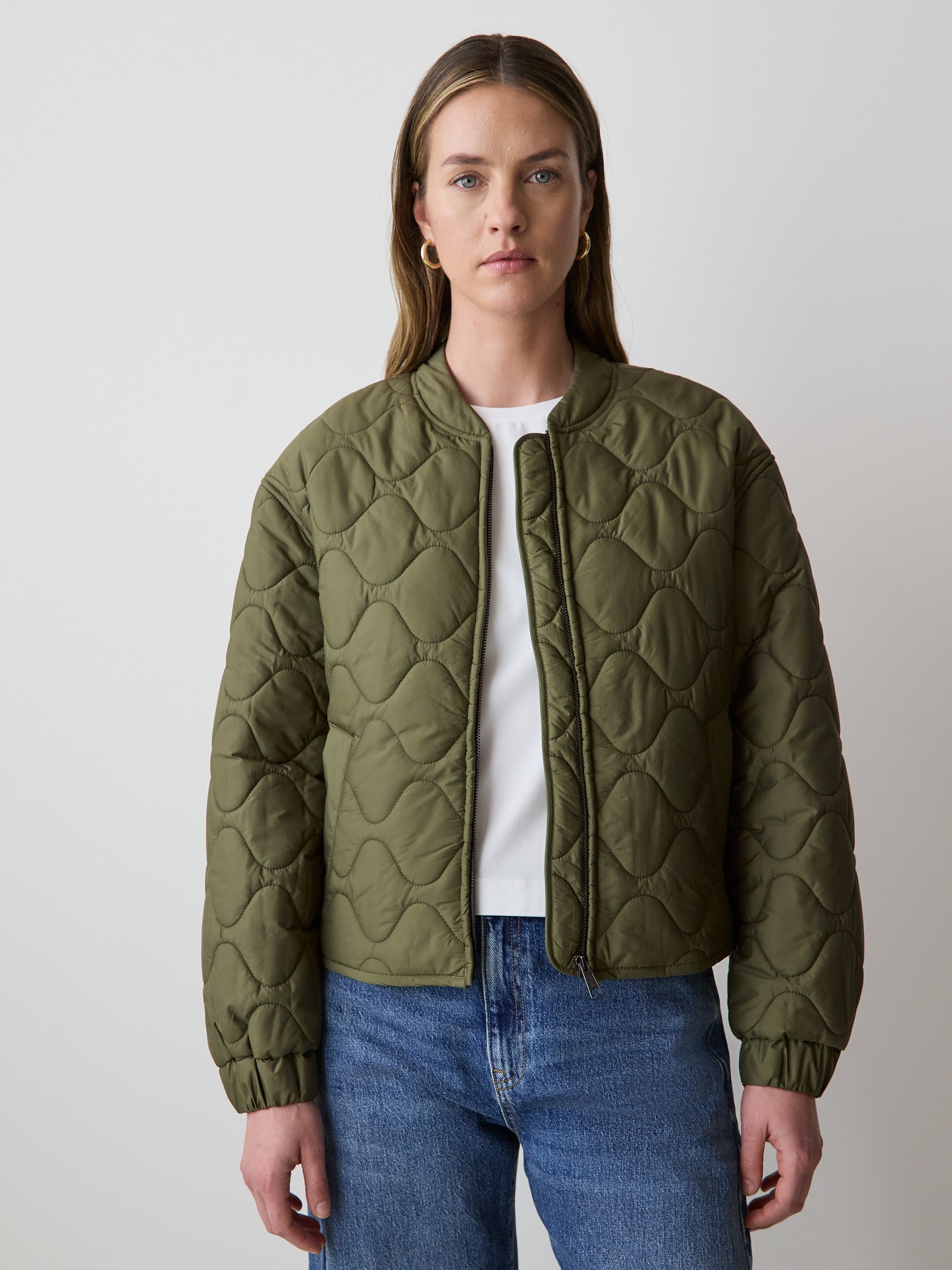 Quilted Bomber Jacket rw&co Special Offer