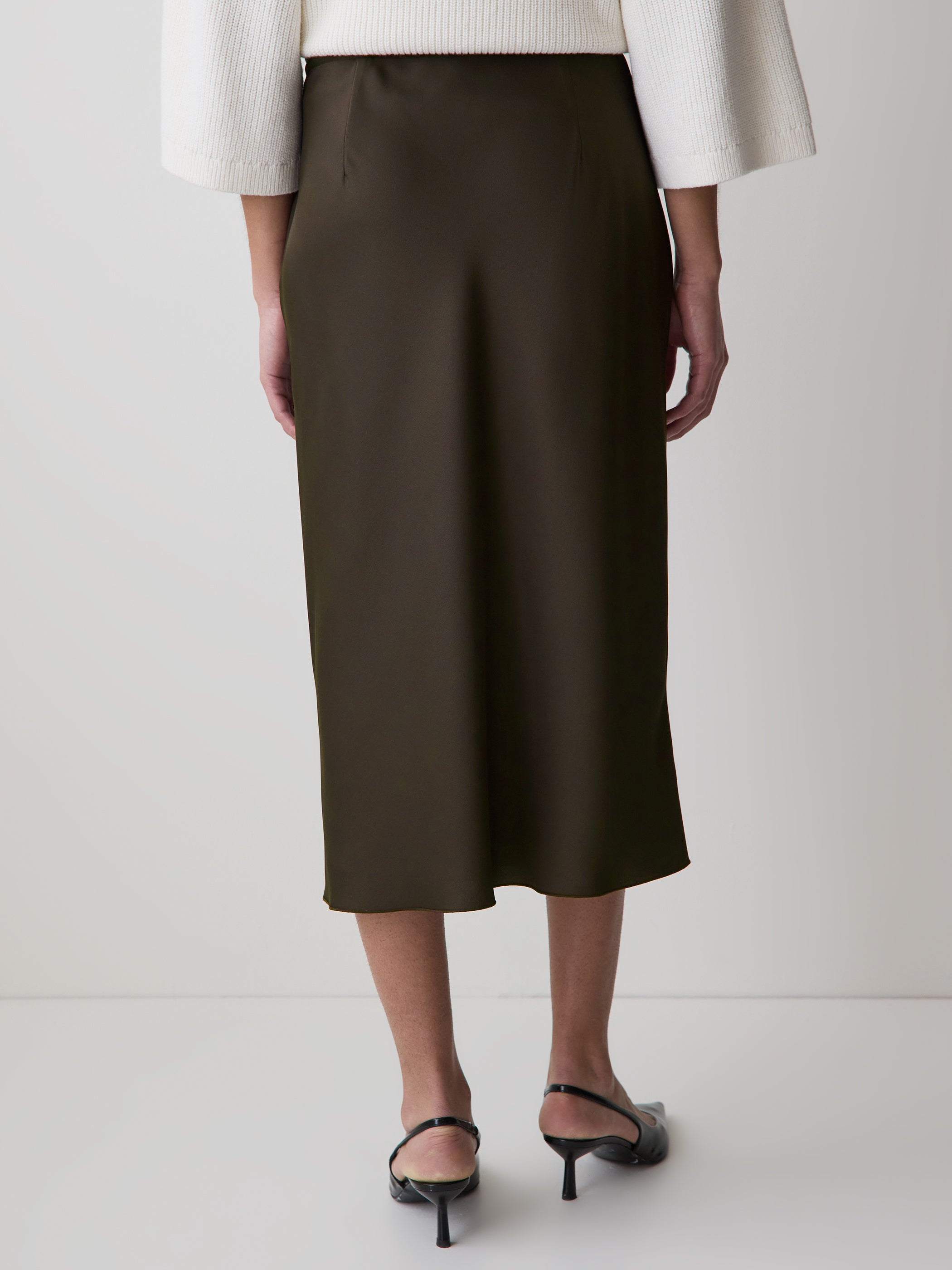 High-Rise Straight Midi Skirt rw&co Limited Time Discount