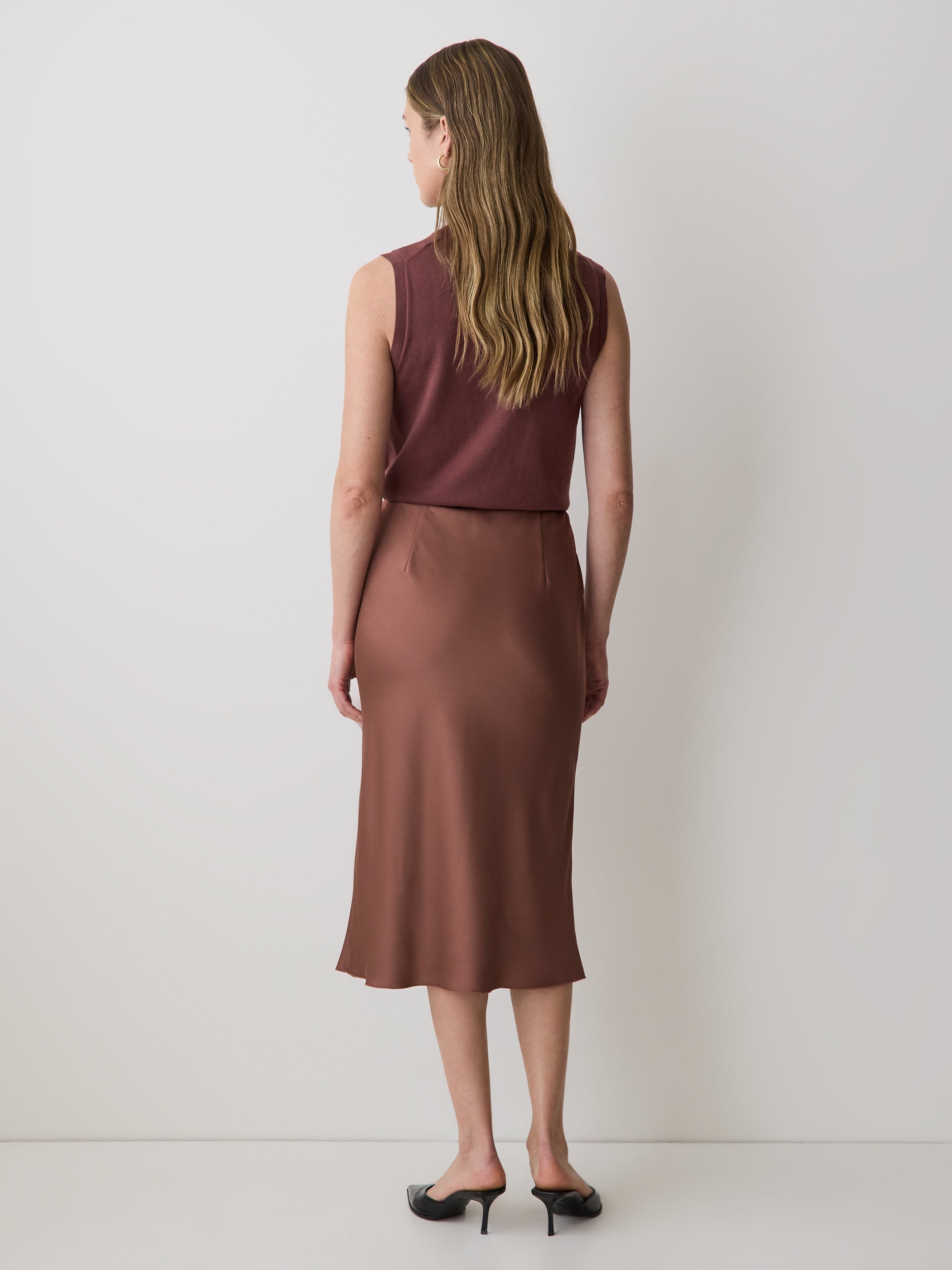 High-Rise Straight Midi Skirt rw&co Limited Time Discount