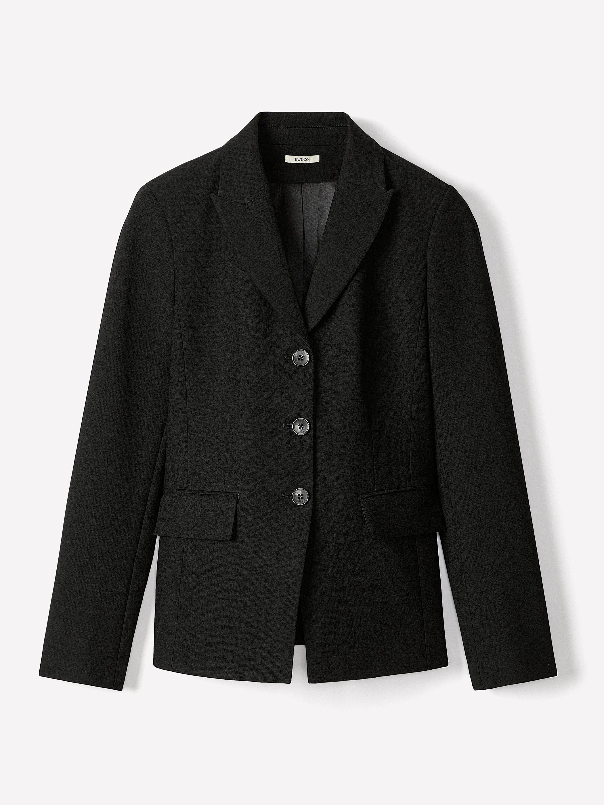 Three-Button Fitted Blazer rw&co Special Promo Price