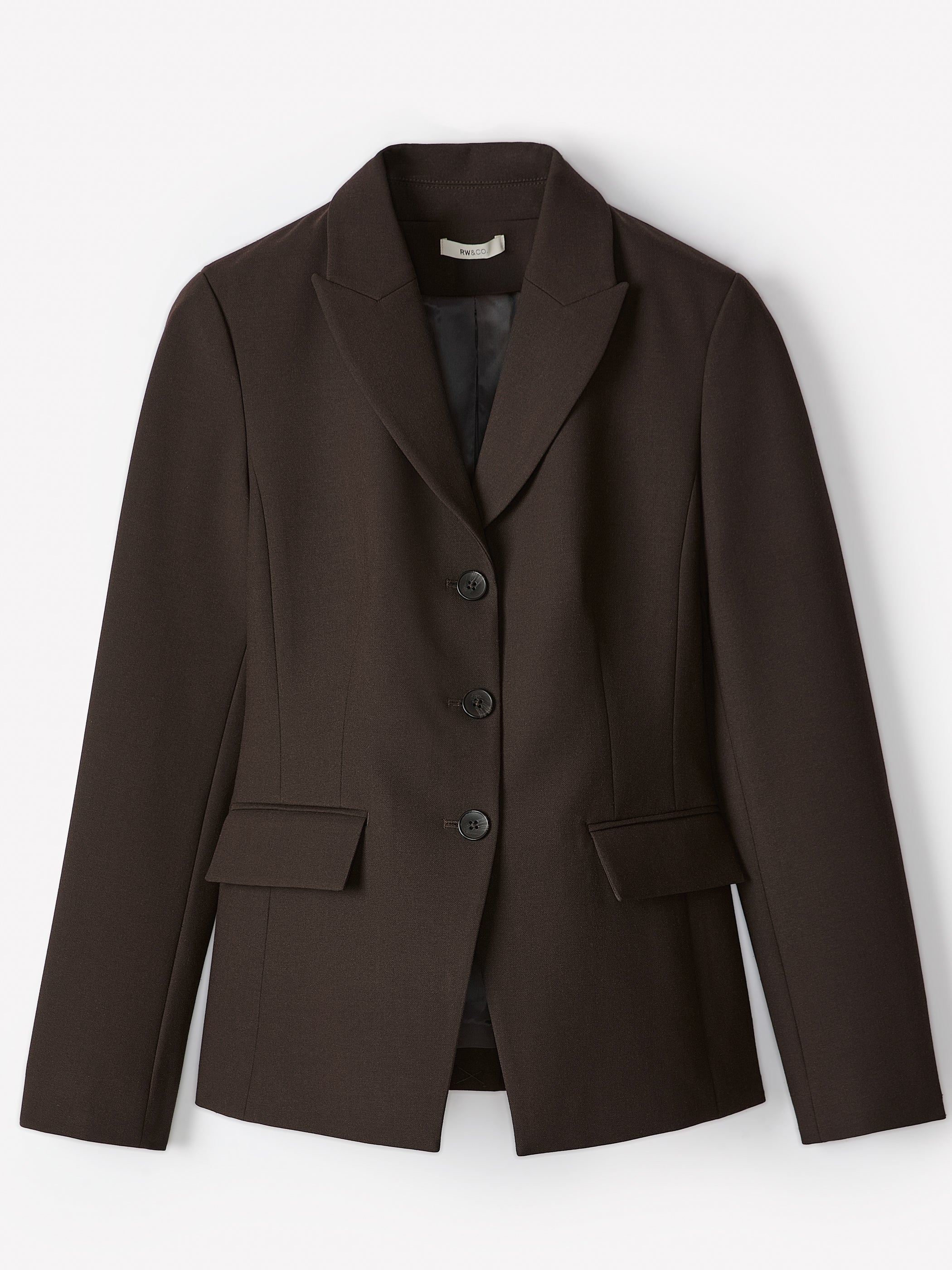 Three-Button Fitted Blazer rw&co Special Promo Price