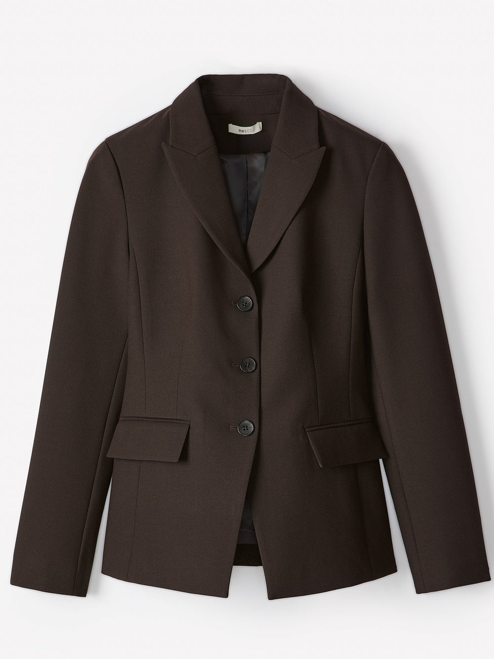Three-Button Fitted Blazer rw&co Special Promo Price