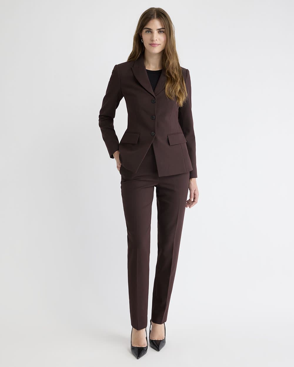 Three-Button Fitted Blazer rw&co Special Promo Price