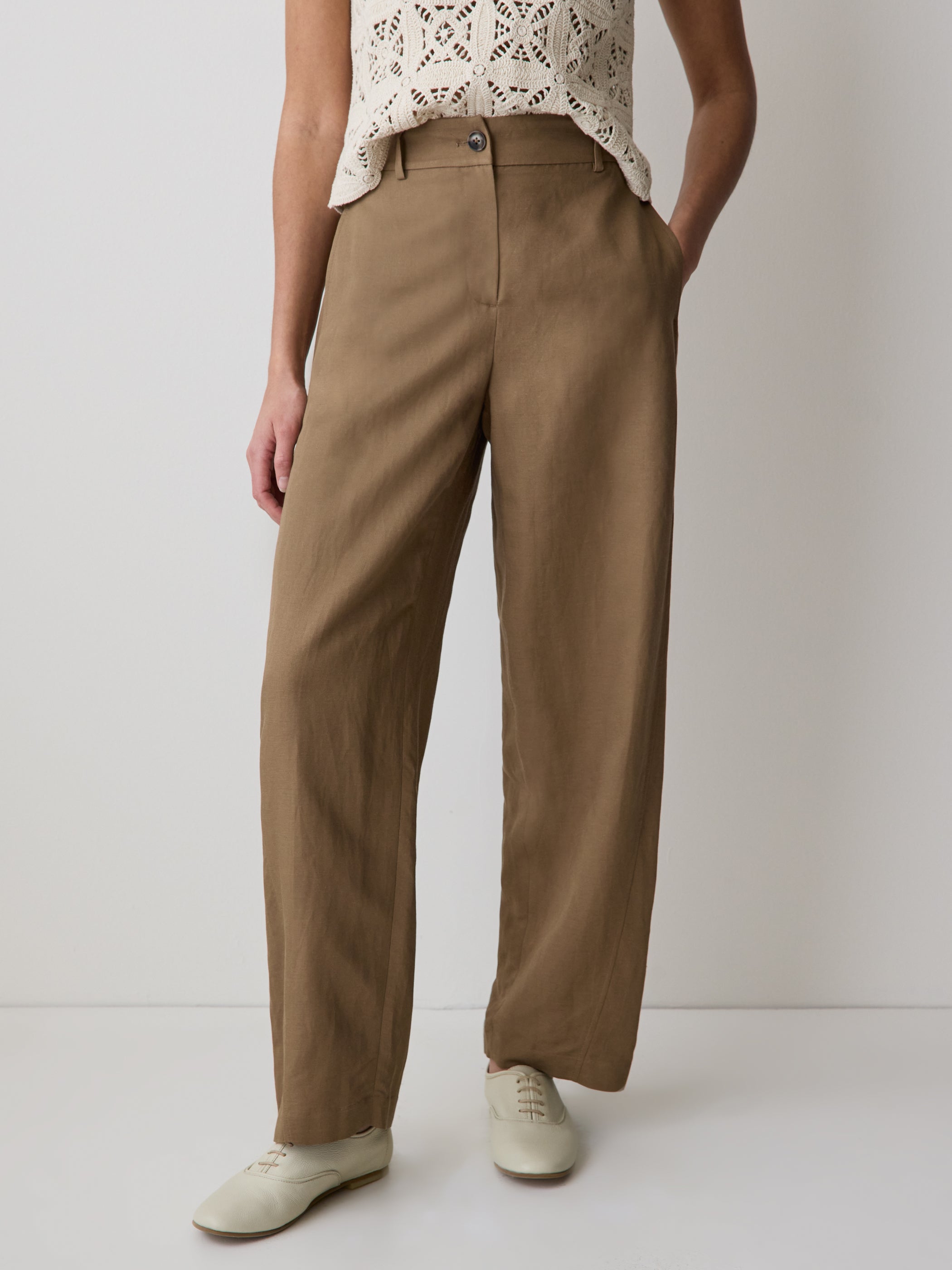 Twill High-Rise Barrel Pant rw&co Exclusive Sale Price