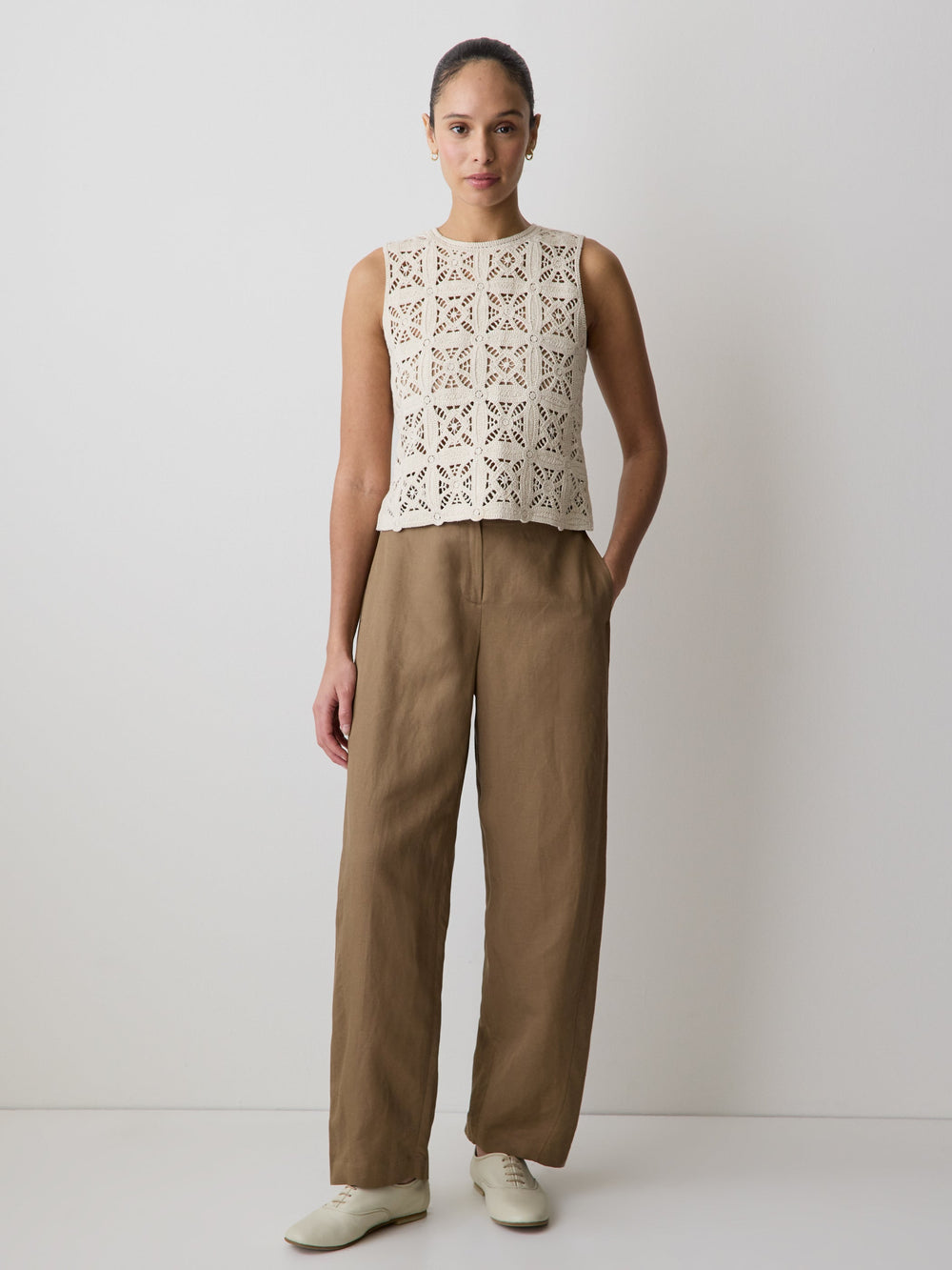 Twill High-Rise Barrel Pant rw&co Exclusive Sale Price