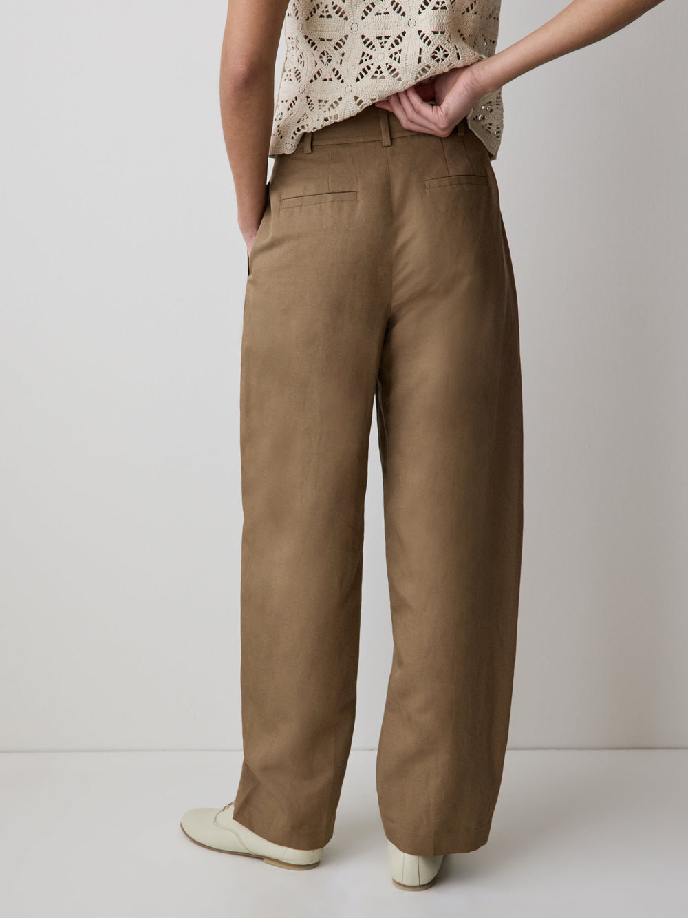 Twill High-Rise Barrel Pant rw&co Exclusive Sale Price