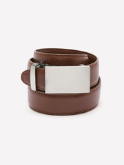 Leather Belt with Plate Buckle rw&co Special Offer