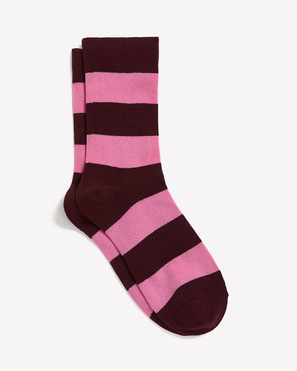 Crew Socks with Stripes rw&co Exclusive Sale Price
