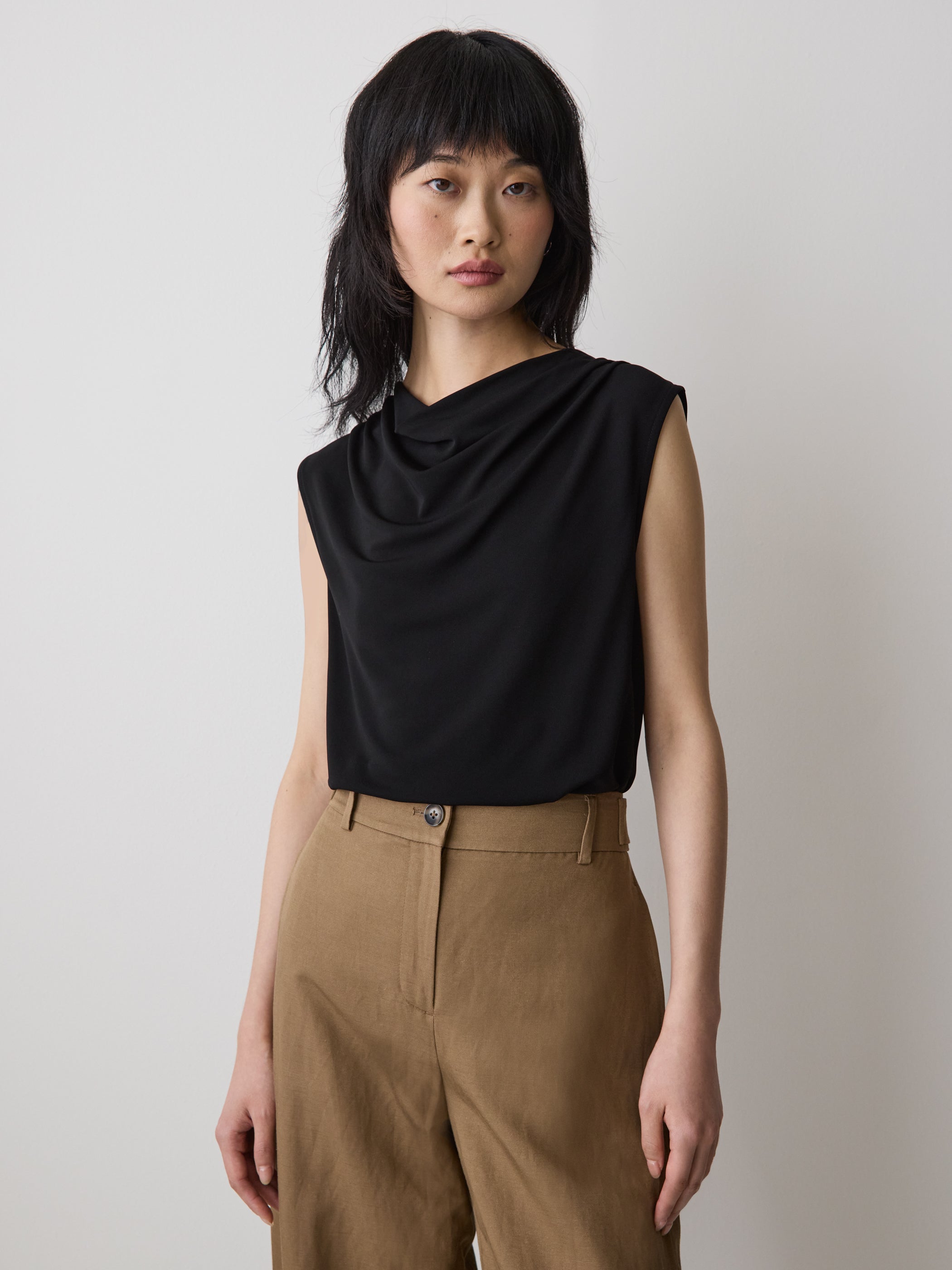 Sleeveless Top with Cowl Neckline rw&co Special Offer