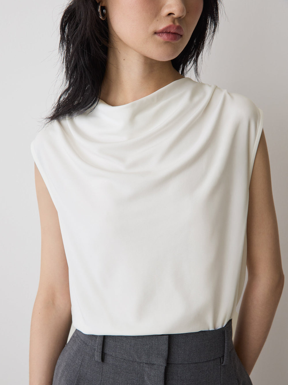Sleeveless Top with Cowl Neckline rw&co Special Offer