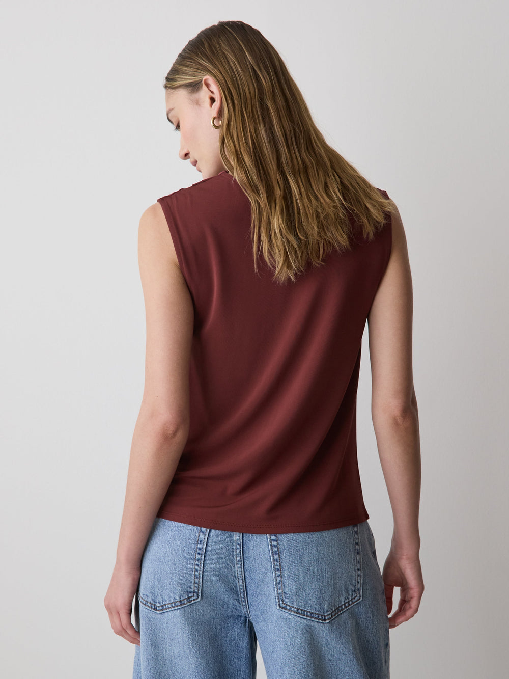 Sleeveless Top with Cowl Neckline rw&co Special Offer