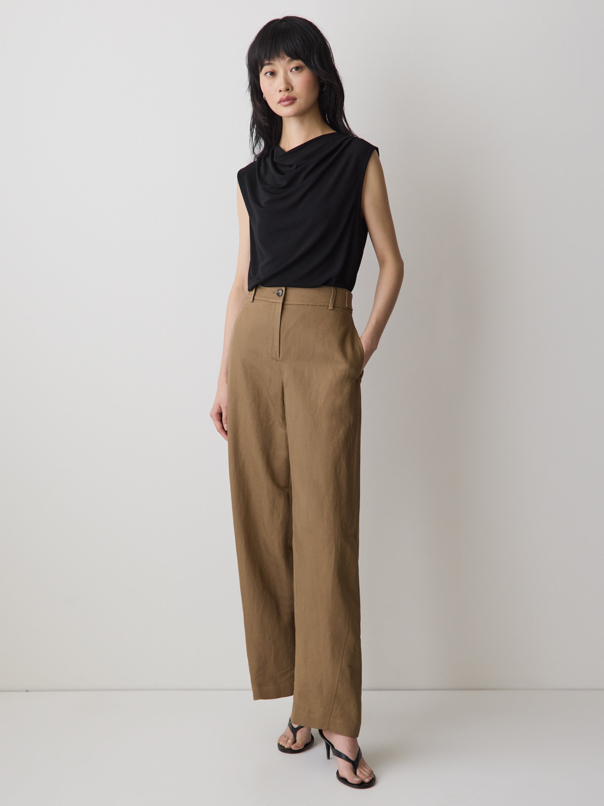 Sleeveless Top with Cowl Neckline rw&co Special Offer