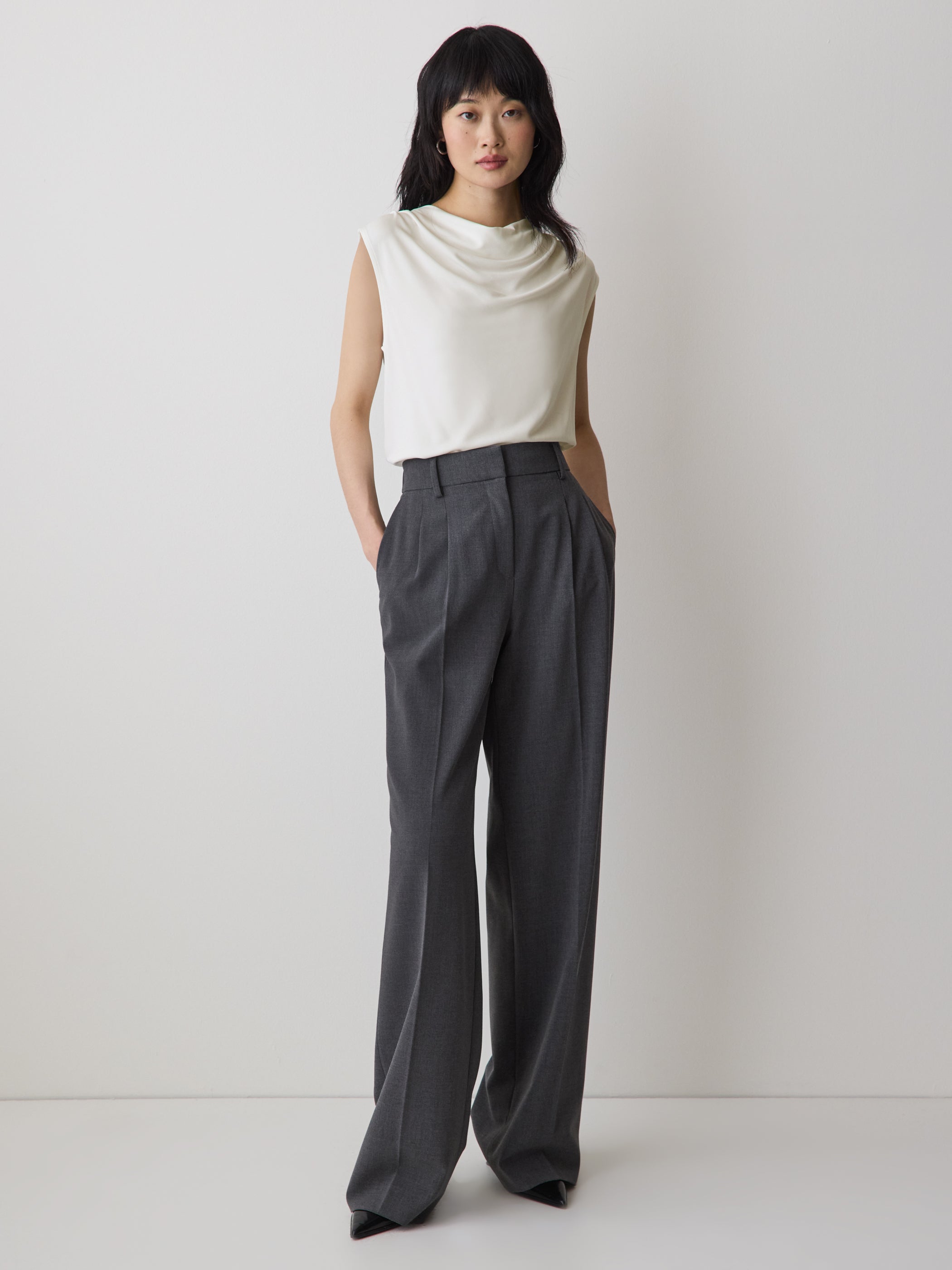 Sleeveless Top with Cowl Neckline rw&co Special Offer
