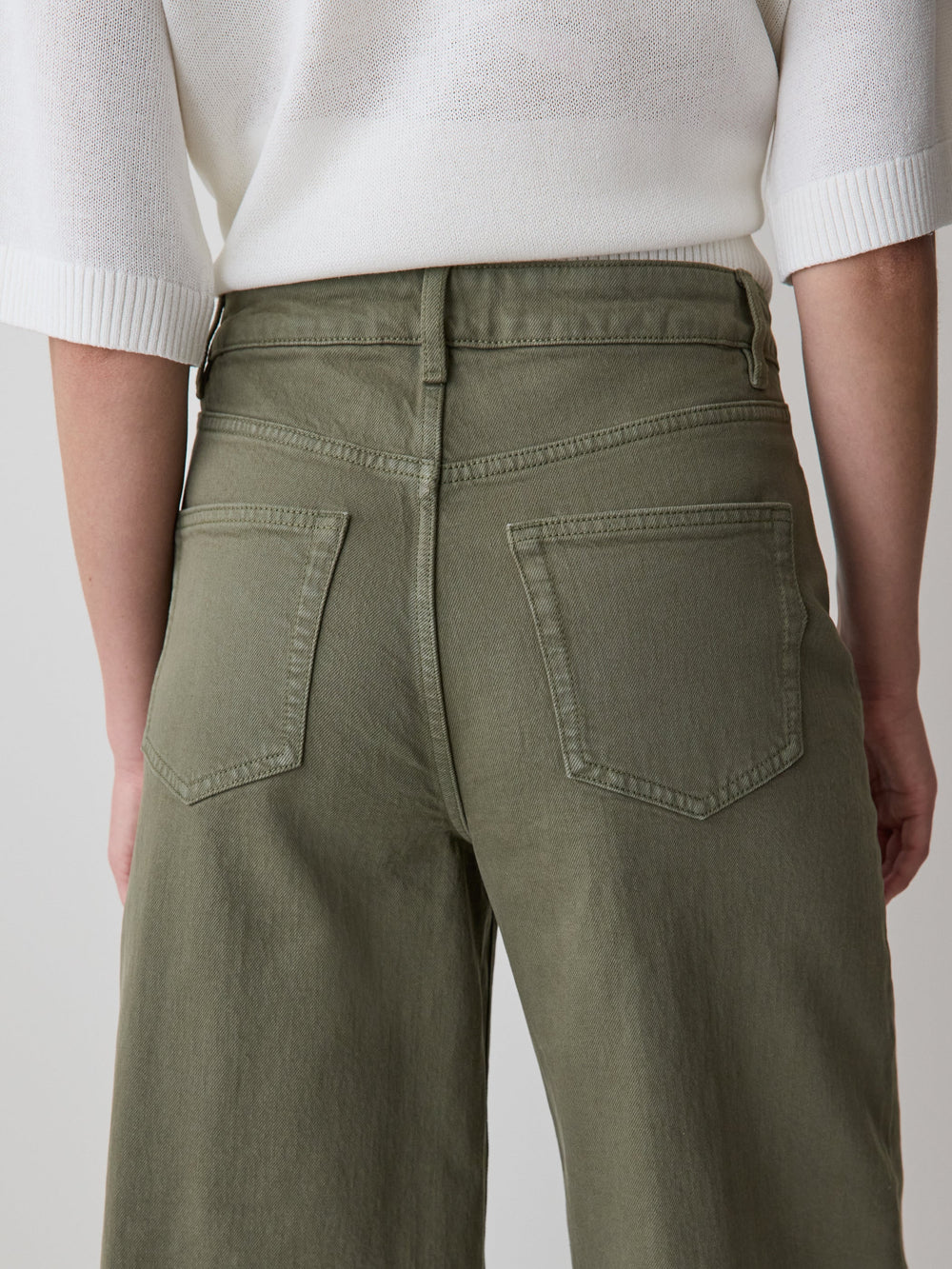 High-Rise Wide-Leg Cropped Jeans rw&co Great Value Deal