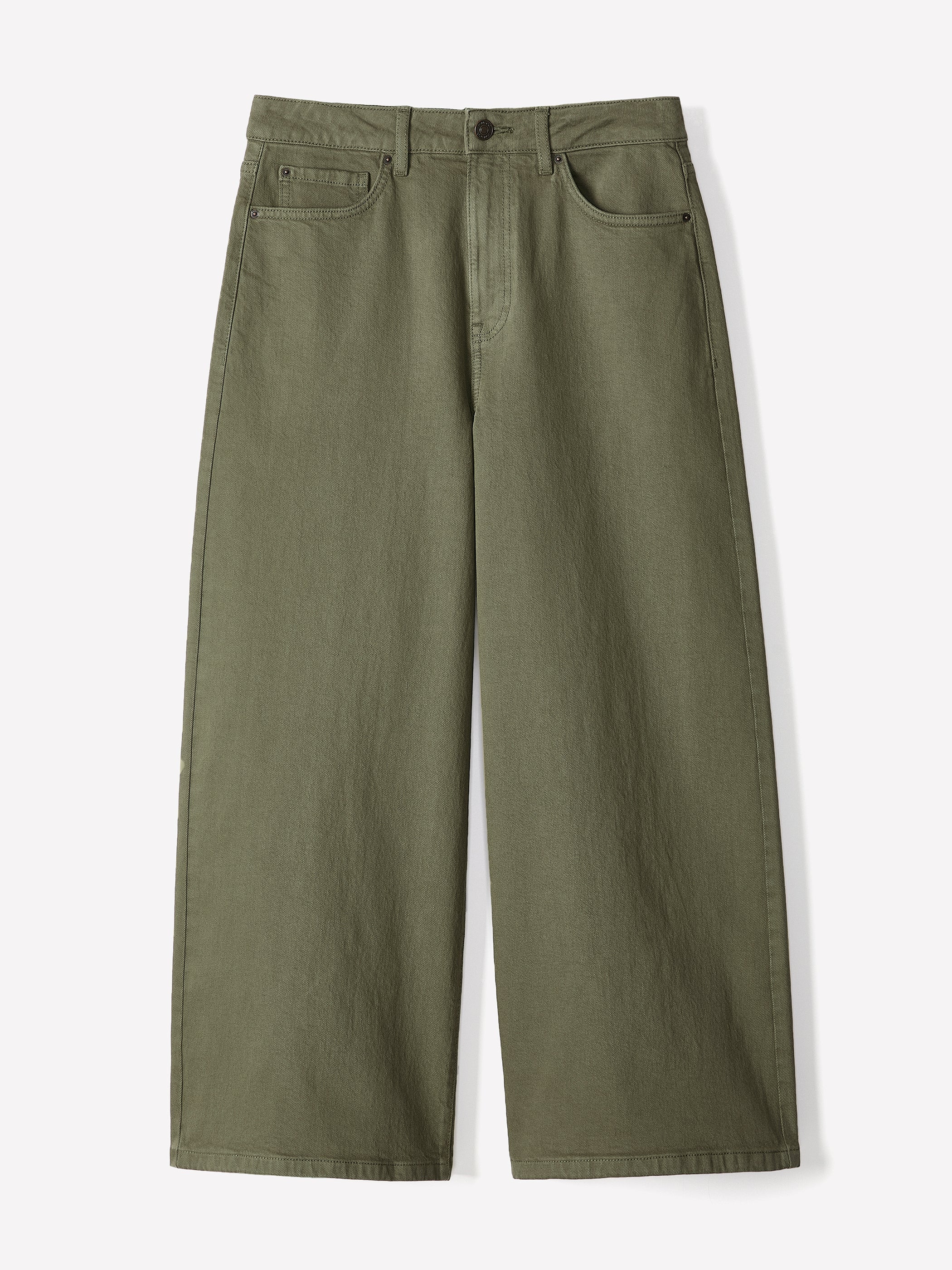 High-Rise Wide-Leg Cropped Jeans rw&co Great Value Deal