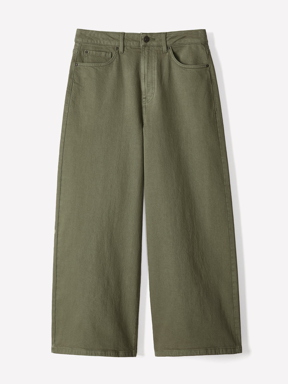 High-Rise Wide-Leg Cropped Jeans rw&co Great Value Deal