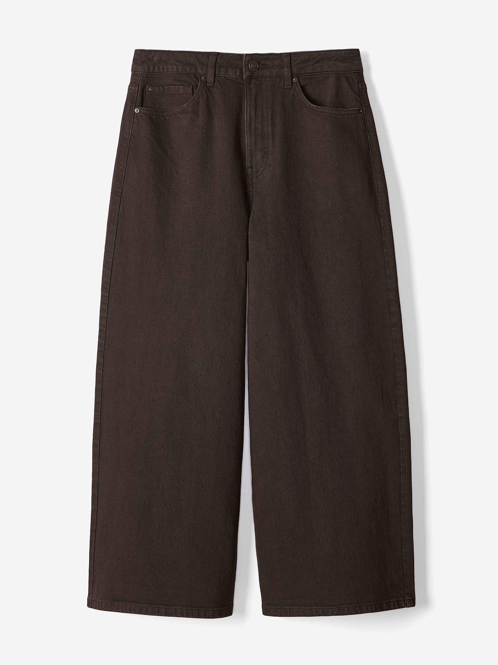 High-Rise Wide-Leg Cropped Jeans rw&co Great Value Deal