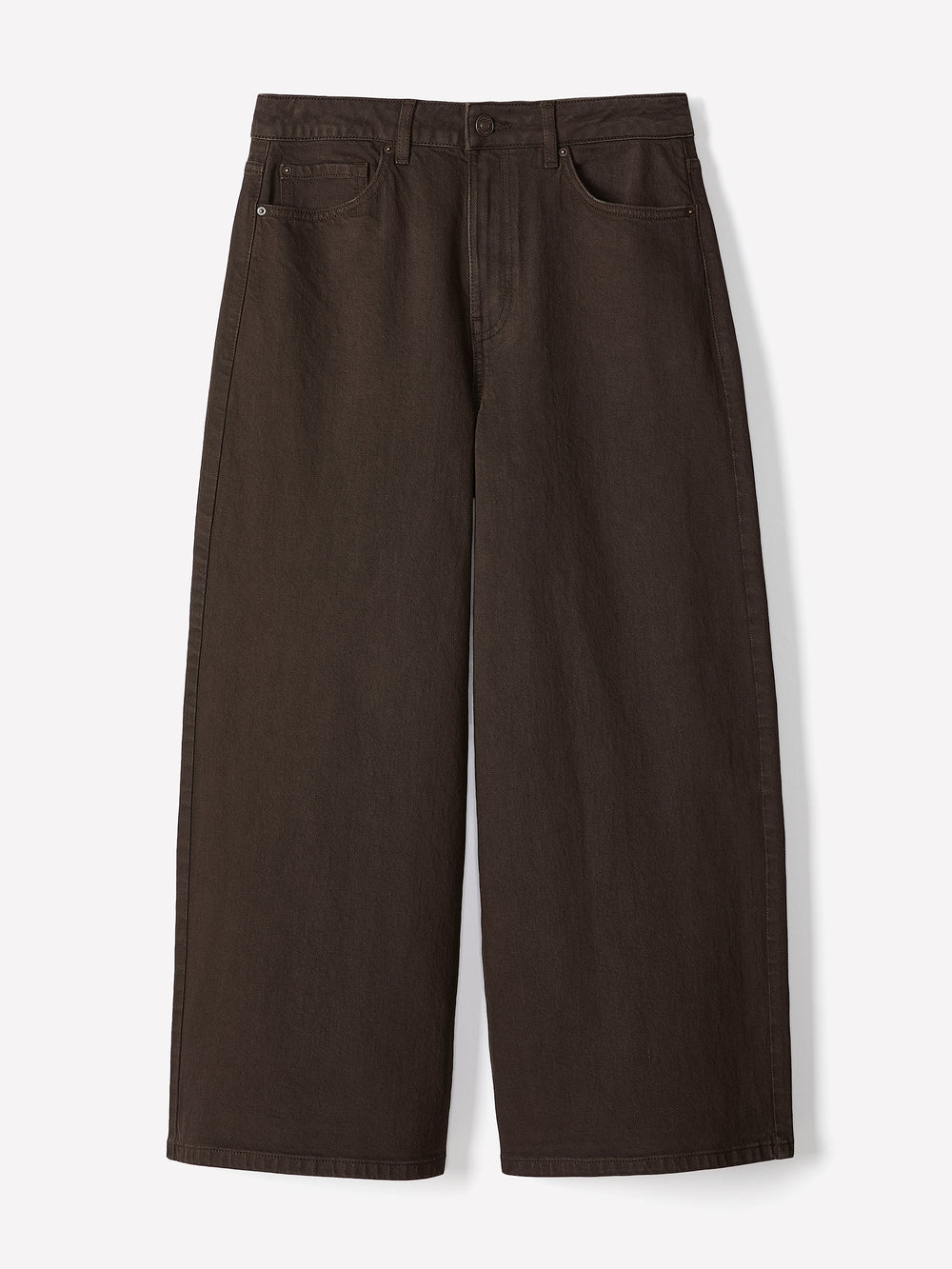 High-Rise Wide-Leg Cropped Jeans rw&co Great Value Deal