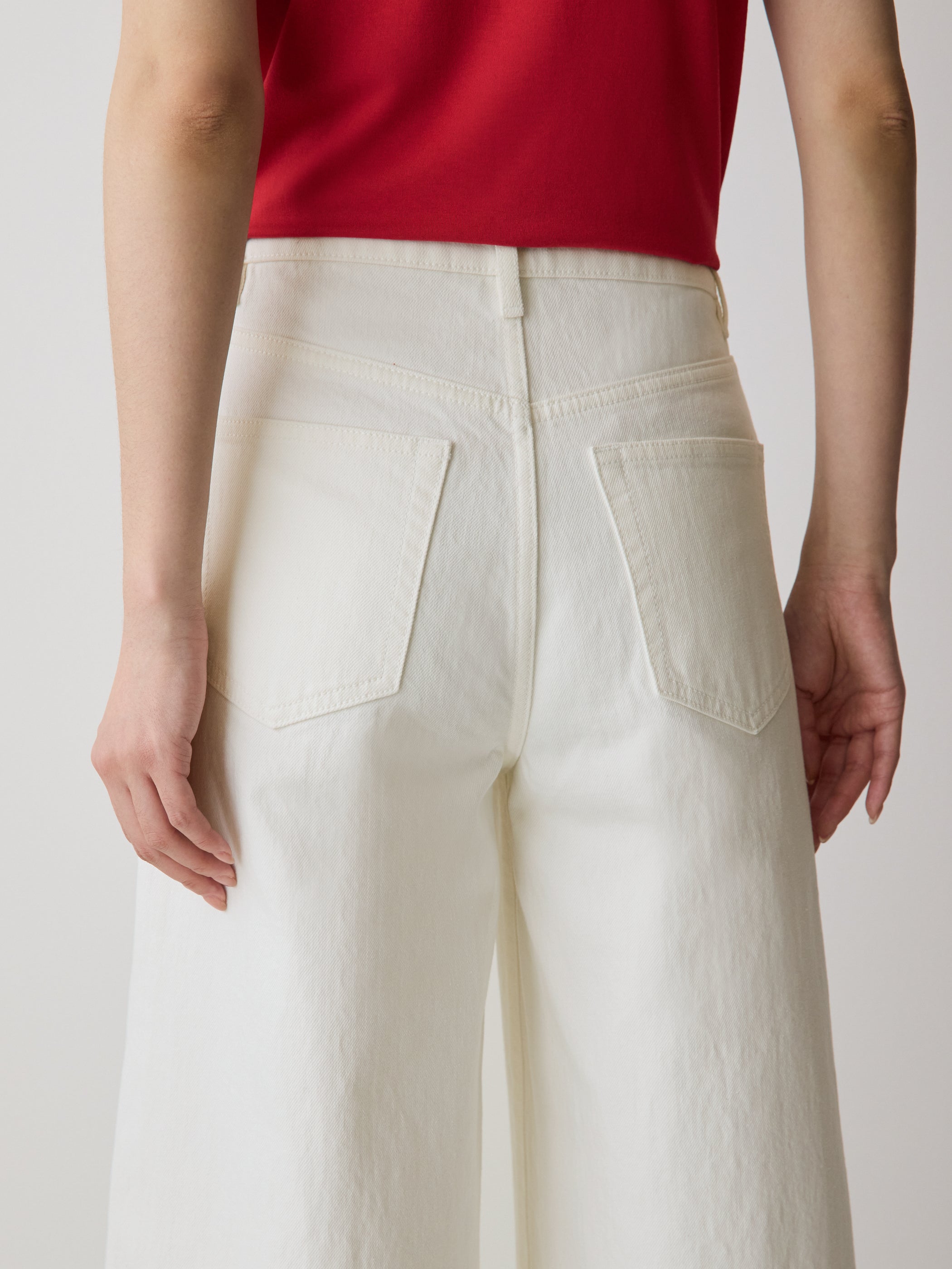 High-Rise Wide-Leg Cropped Jeans rw&co Great Value Deal