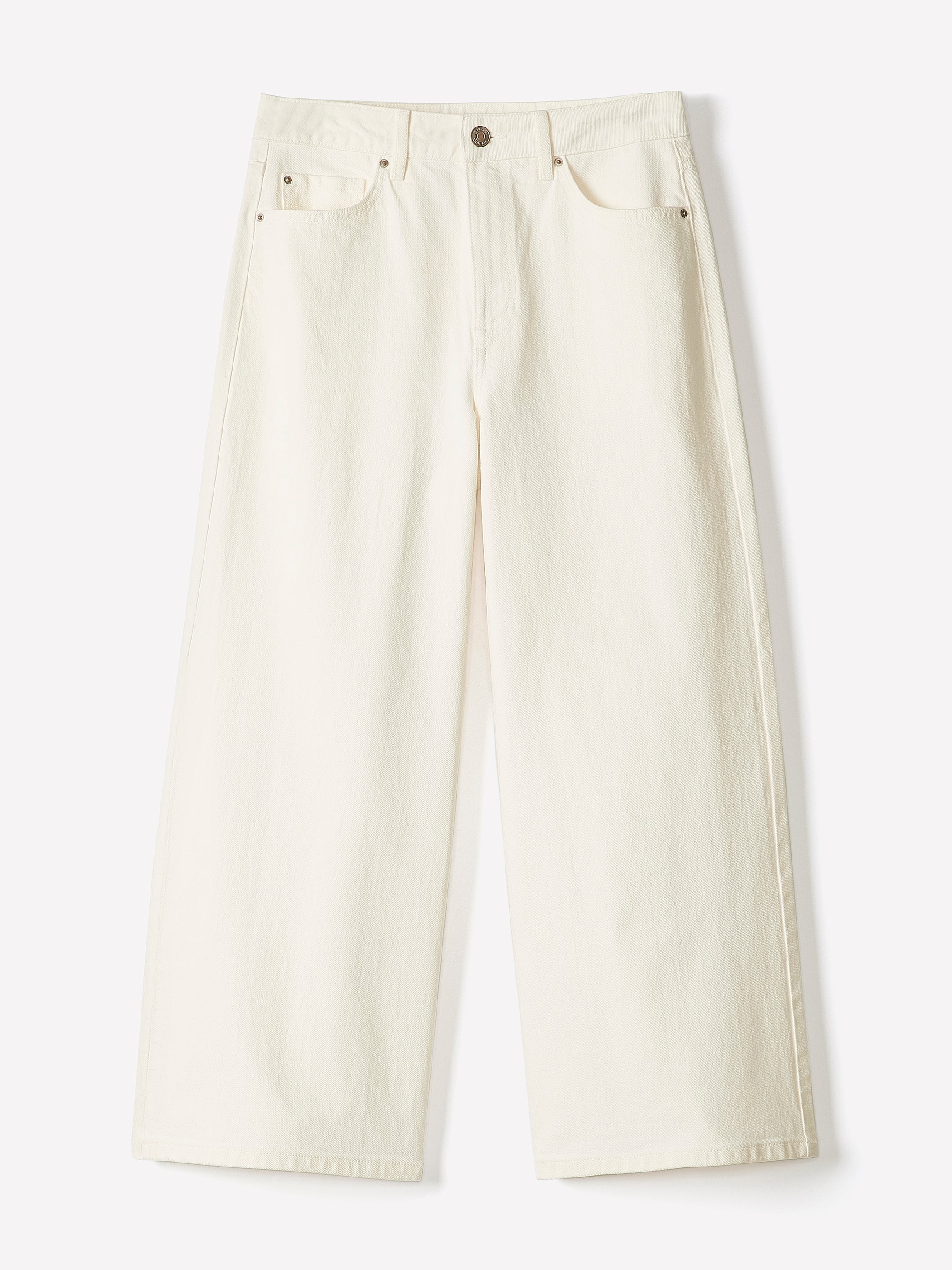 High-Rise Wide-Leg Cropped Jeans rw&co Great Value Deal
