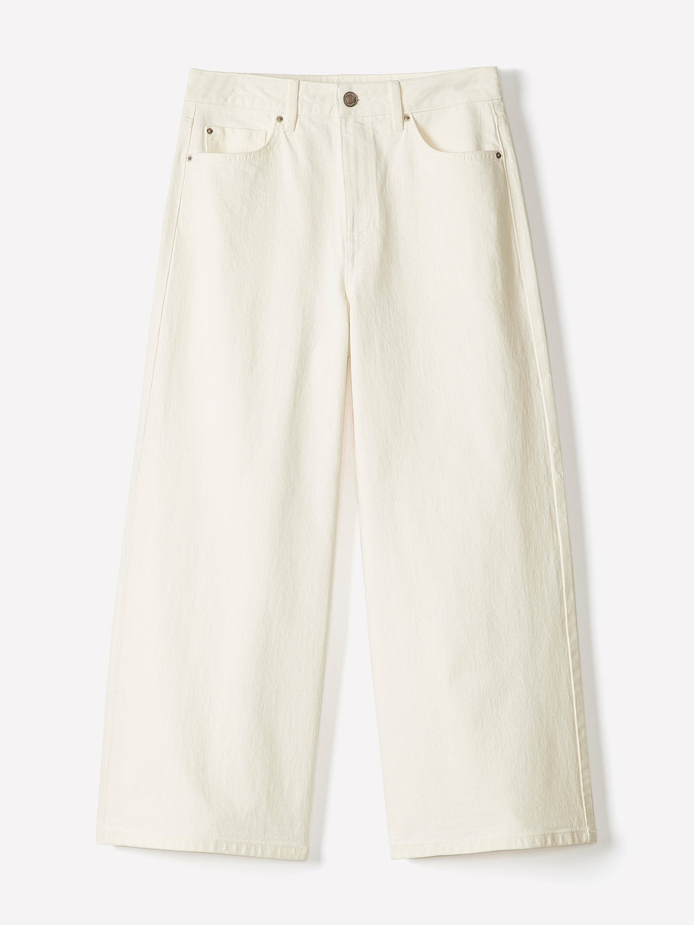 High-Rise Wide-Leg Cropped Jeans rw&co Great Value Deal